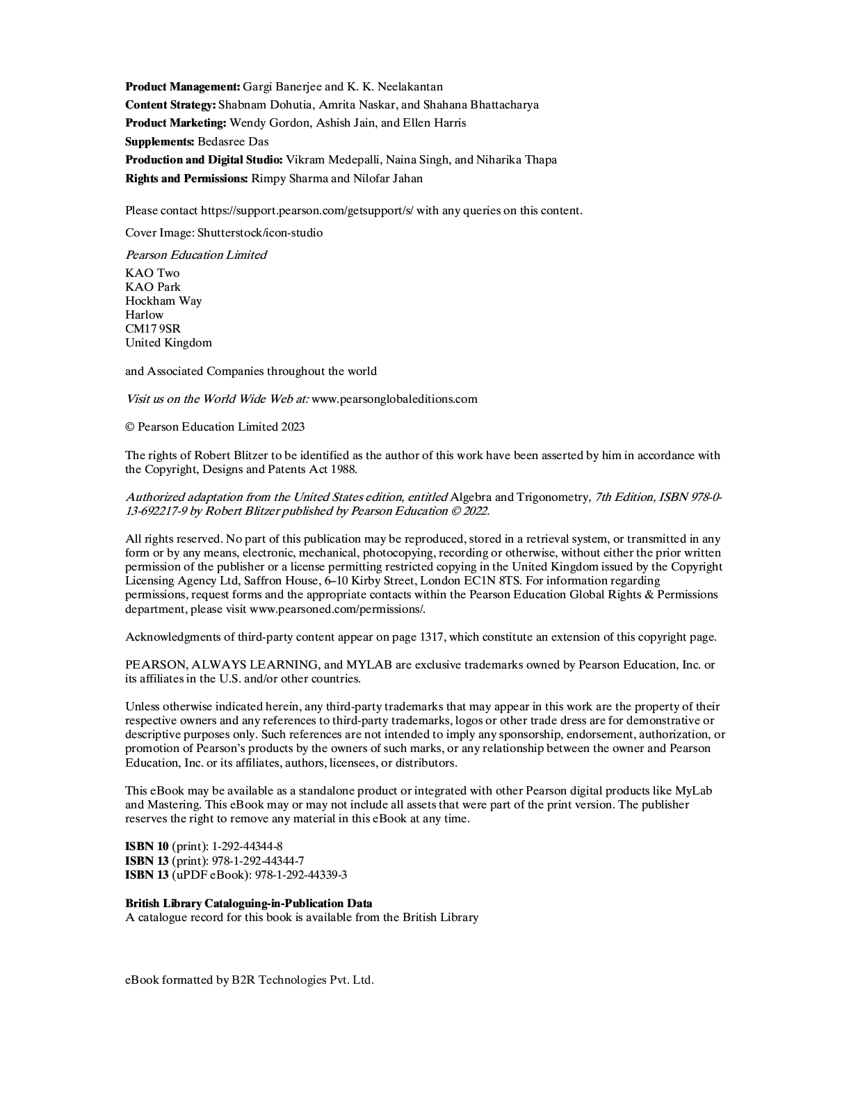 Preview page 5 of eBook PDF Algebra and Trigonometry 7th Global Edition By Robert Blitzer