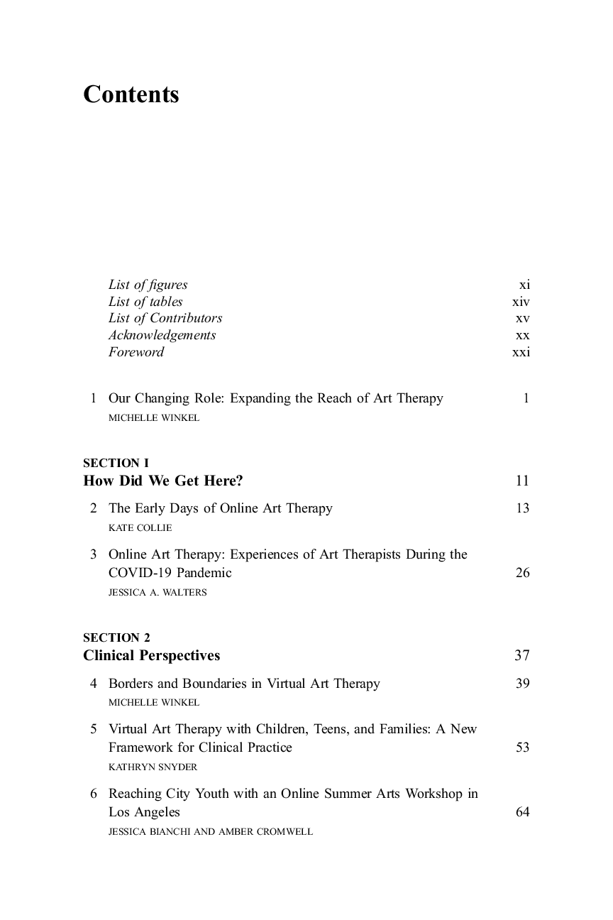 Preview page 6 of Virtual Art Therapy Research and Practice By Michelle Winkel