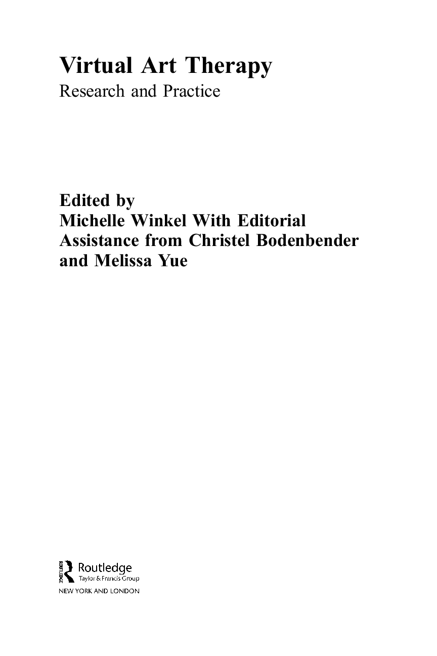 Preview page 3 of Virtual Art Therapy Research and Practice By Michelle Winkel