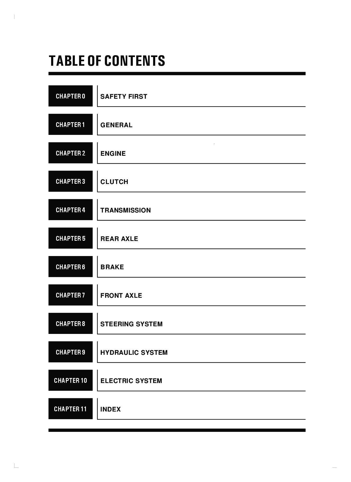 Preview page 3 of Kioti LK30 Tractor Repair Service Workshop Manual