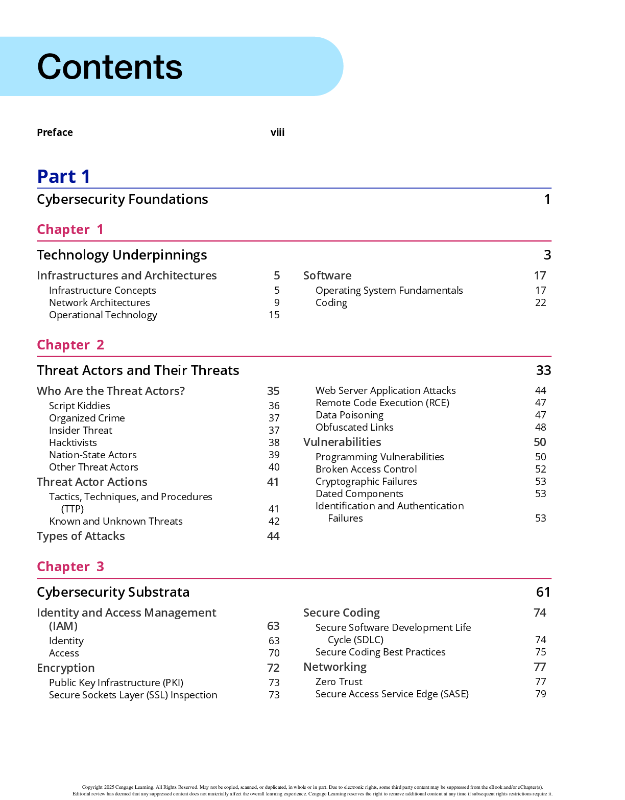 Preview page 6 of CompTIA CySA+ Guide to Cybersecurity Analyst 3rd Edition By Mark Ciampa