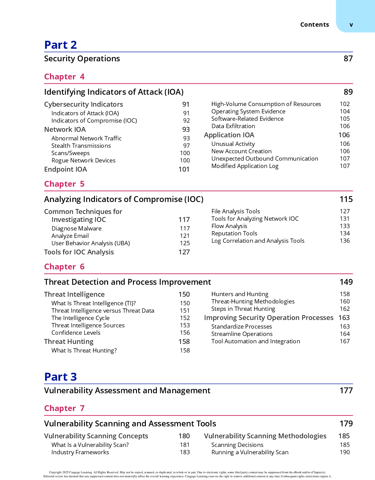 Preview page 7 of CompTIA CySA+ Guide to Cybersecurity Analyst 3rd Edition By Mark Ciampa