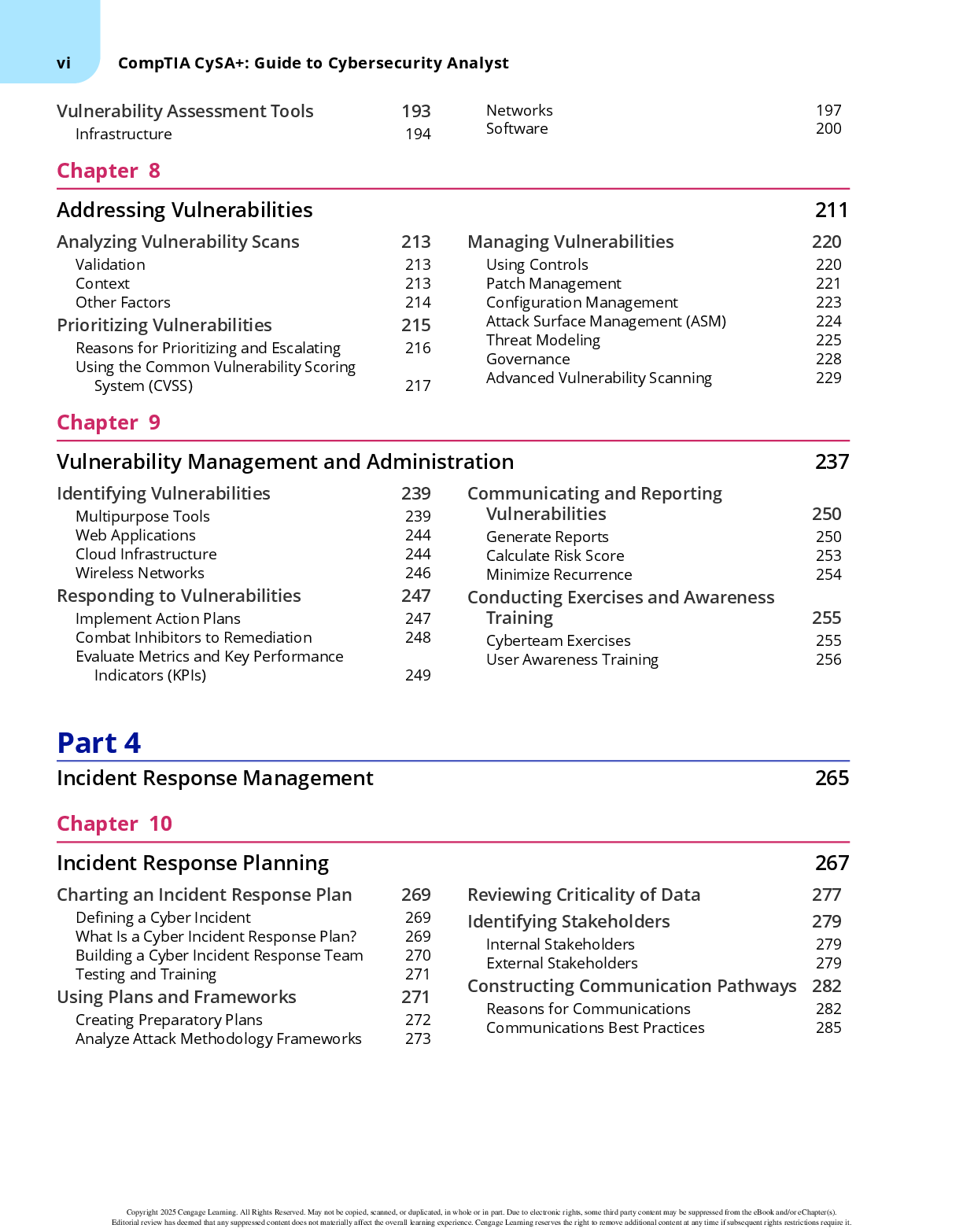 Preview page 8 of CompTIA CySA+ Guide to Cybersecurity Analyst 3rd Edition By Mark Ciampa
