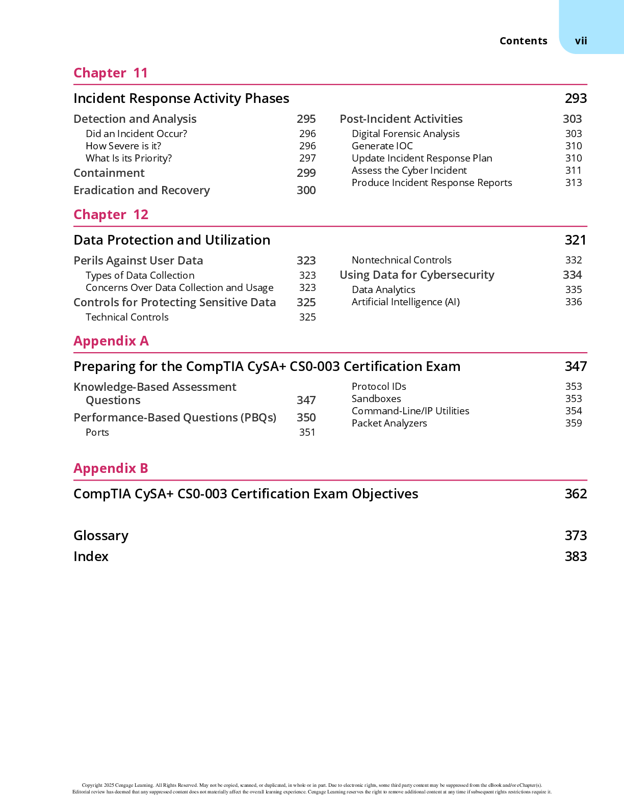 Preview page 9 of CompTIA CySA+ Guide to Cybersecurity Analyst 3rd Edition By Mark Ciampa