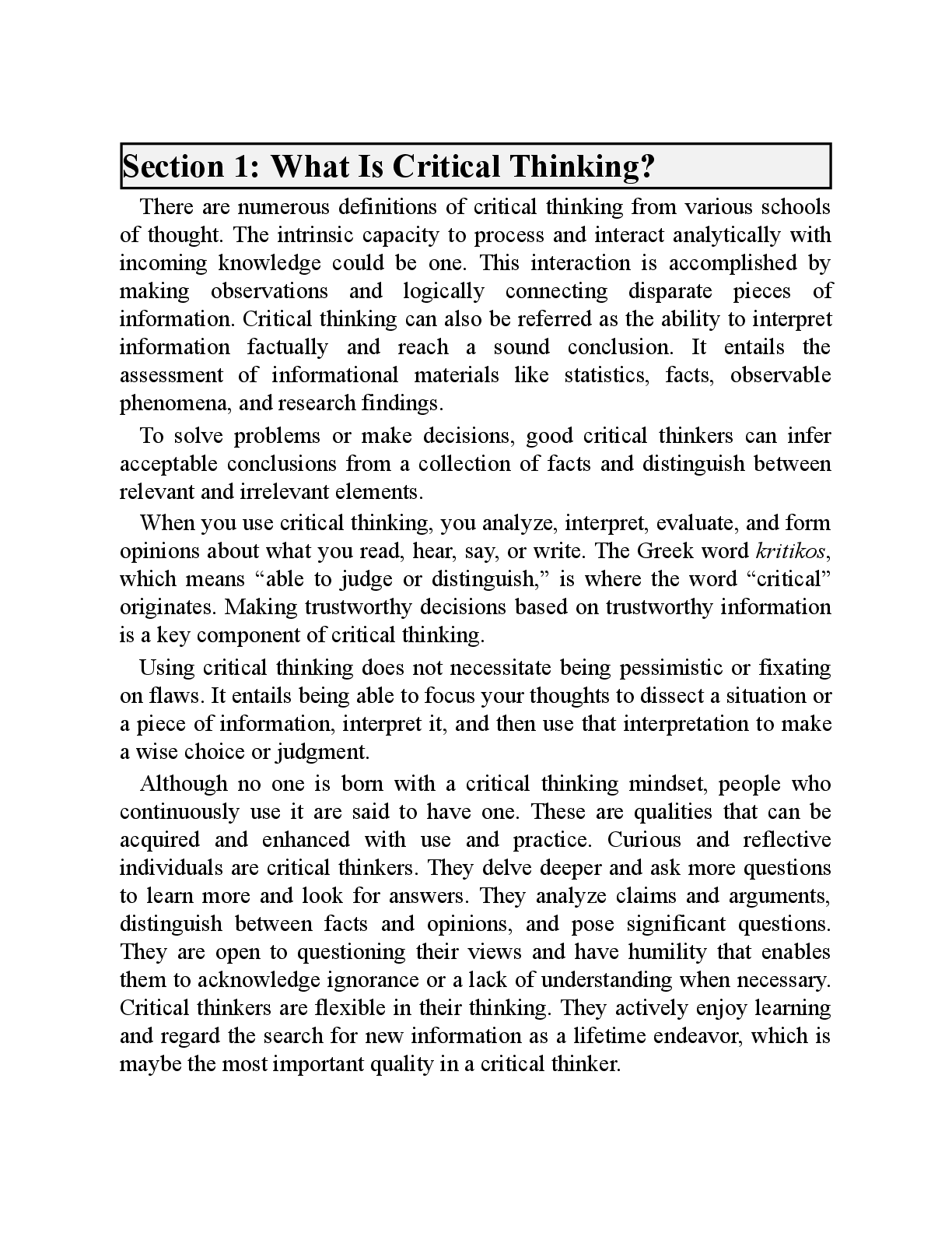 Preview page 6 of eBook PDF Critical Thinking, Logic & Problem Solving 4 IN 1 By Bigrocks Thinking