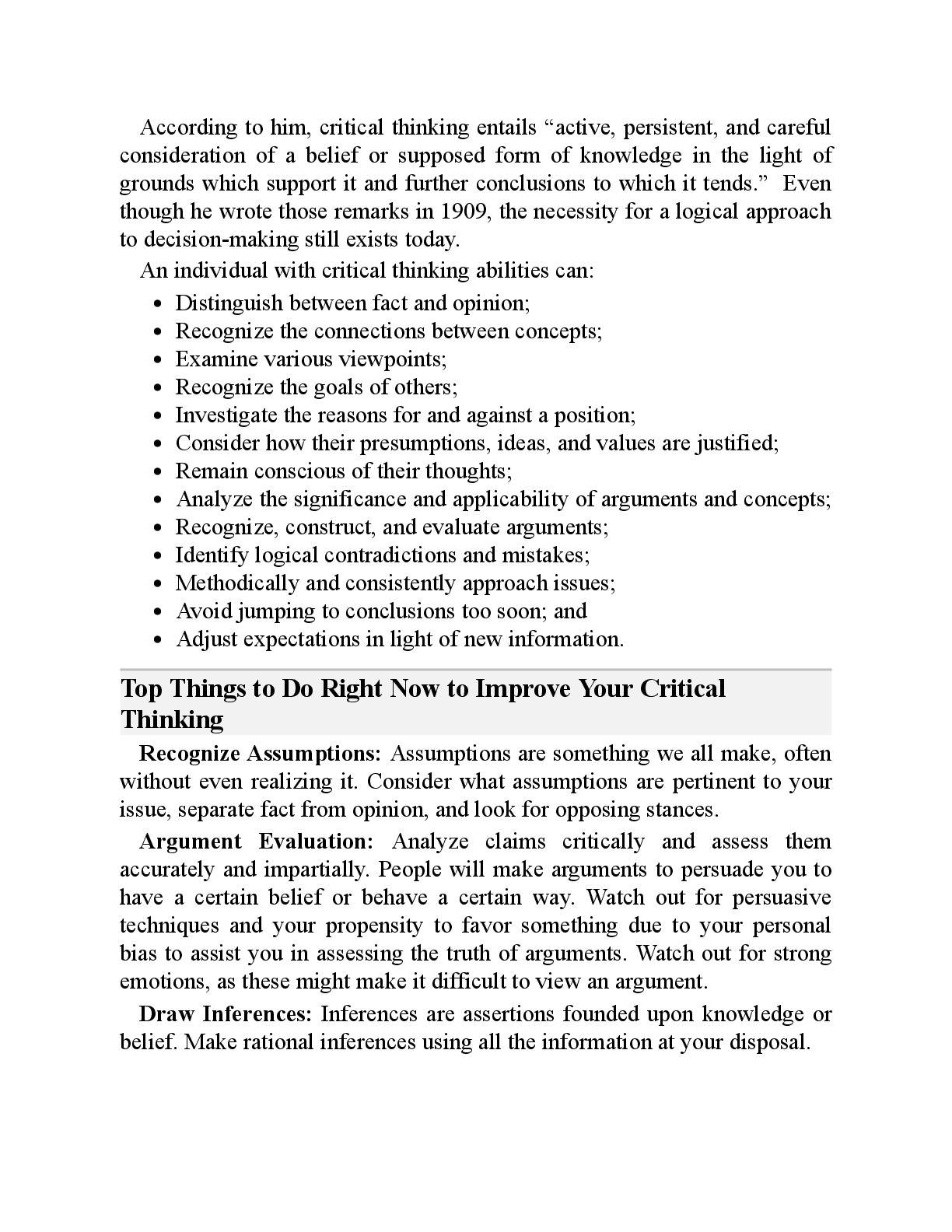 Preview page 8 of eBook PDF Critical Thinking, Logic & Problem Solving 4 IN 1 By Bigrocks Thinking