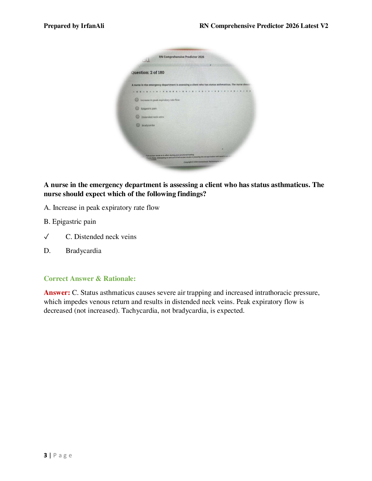 Preview page 3 of RN Comprehensive Predictor 2026 V2 A+ Latest Exam