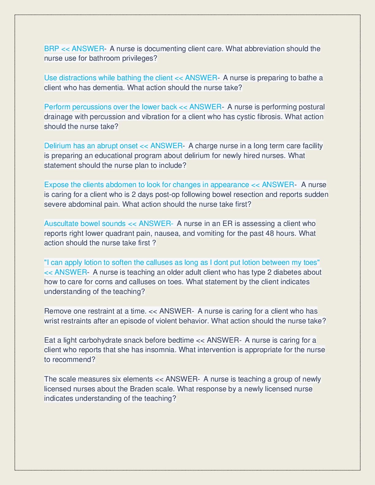 Preview page 2 of Latest NGN ATI Fundamentals 2026/2027 Proctored Exam  version 1 & version 2 WITH LATEST UPDATED  QUESTIONS AND VERIFIED