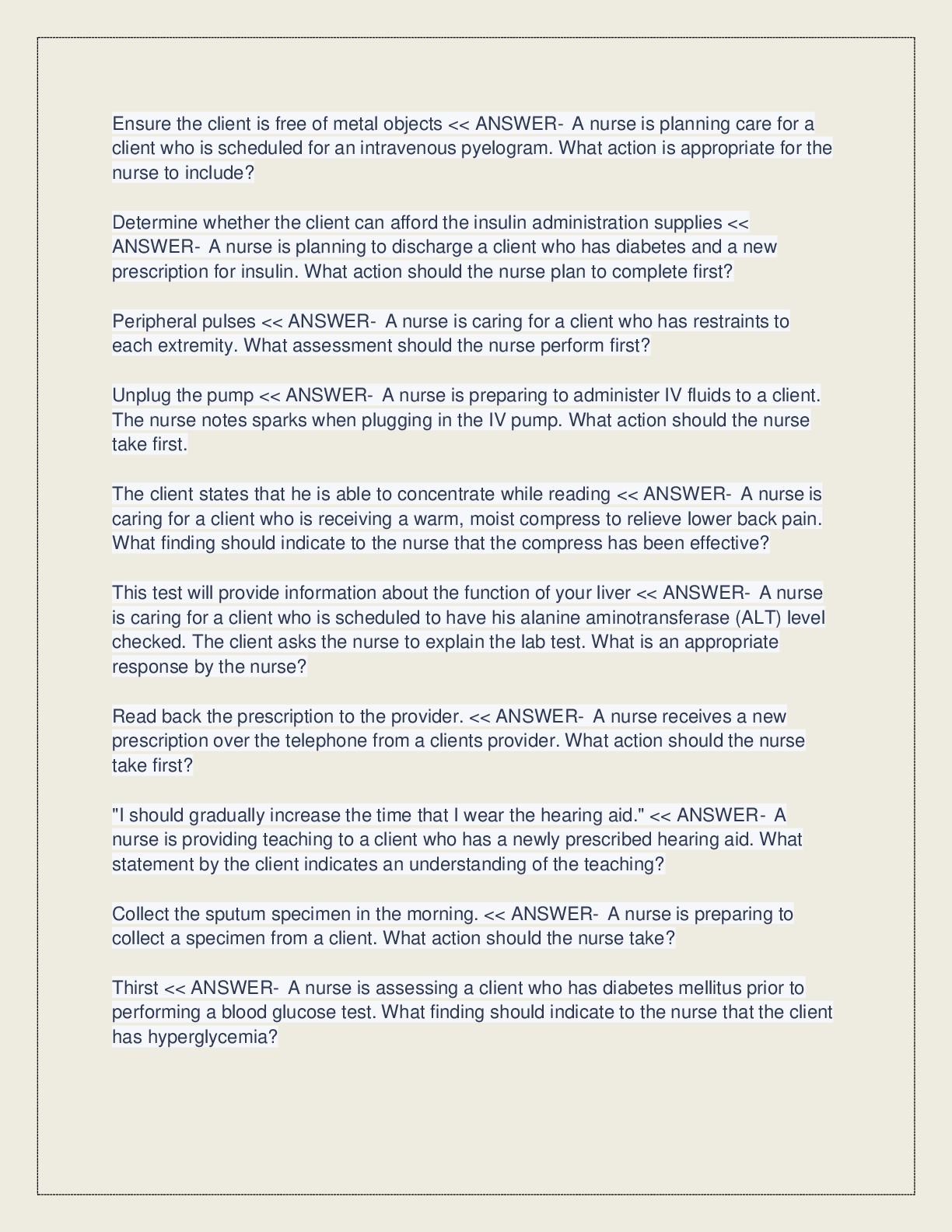 Preview page 3 of Latest NGN ATI Fundamentals 2026/2027 Proctored Exam  version 1 & version 2 WITH LATEST UPDATED  QUESTIONS AND VERIFIED