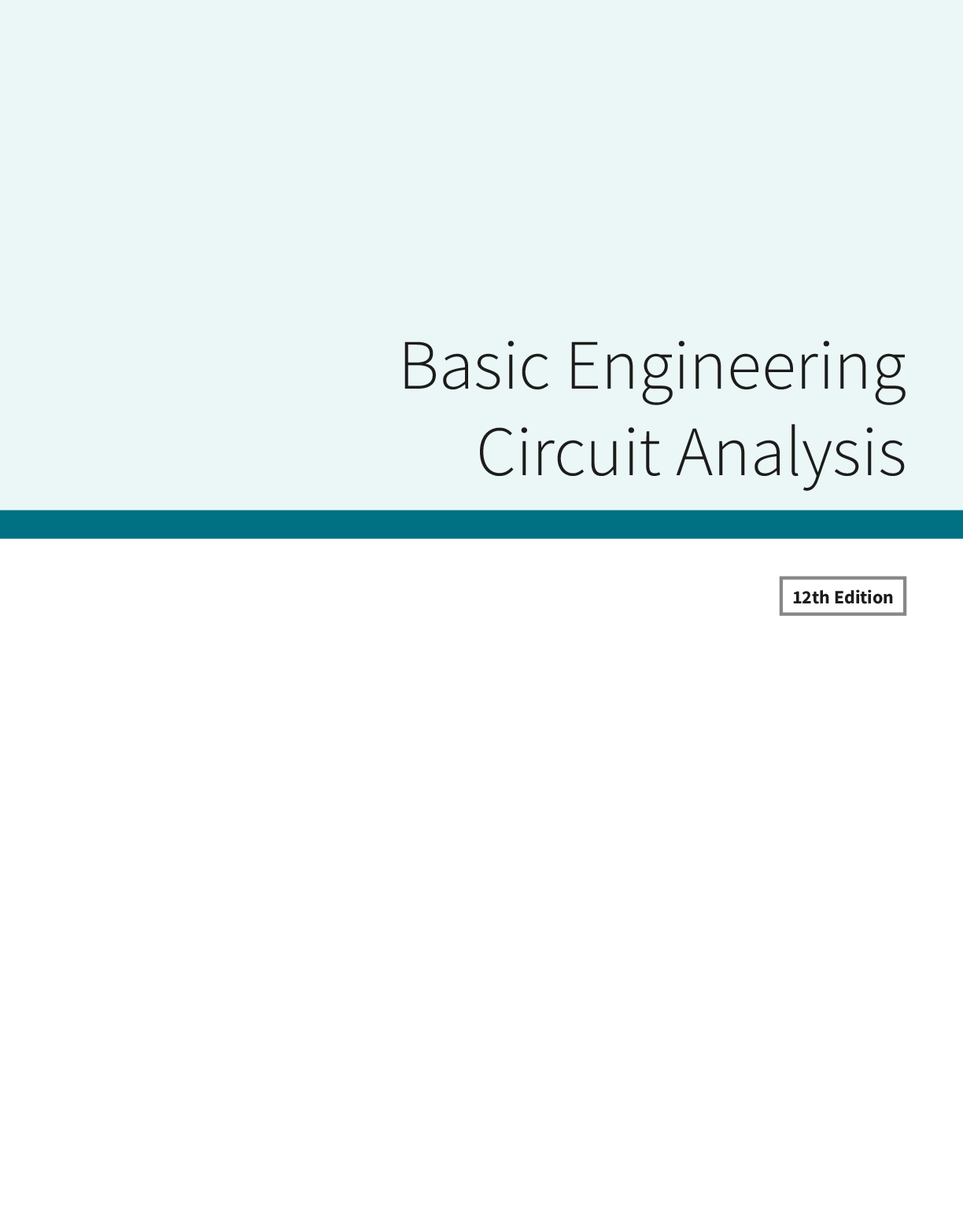 Preview page 3 of eBook [PDF] Basic Engineering Circuit Analysis 12th Edition By J. David Irwin, R. Mark Nelms