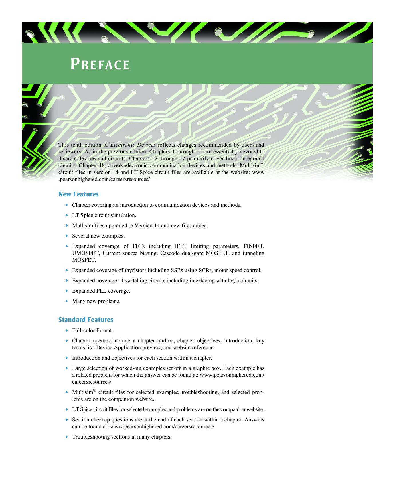 Preview page 6 of eBook [PDF] Electronic Devices Conventional Current Version 10th Edition By Thomas L. Floyd