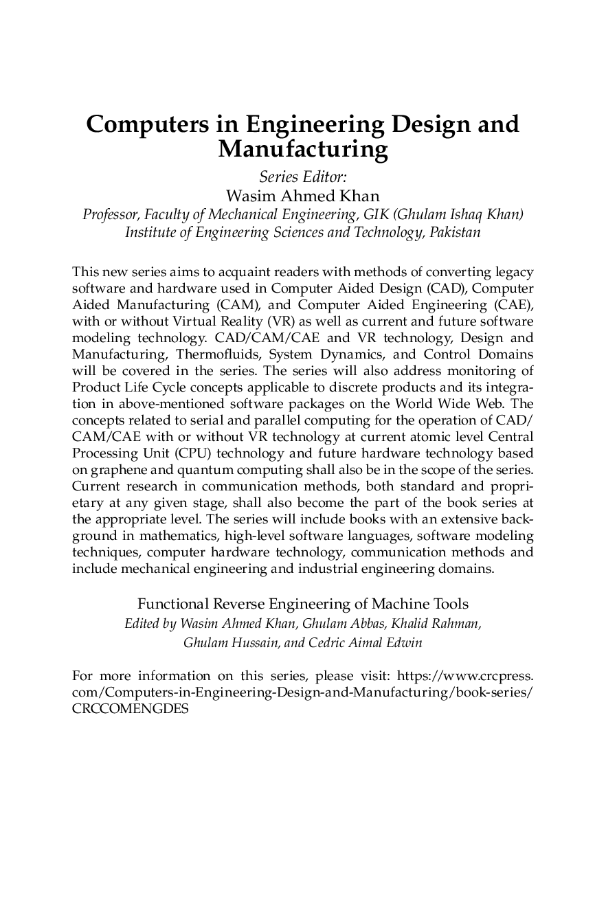 Preview page 3 of eBook [PDF] Functional Reverse Engineering of Machine Tools By Wasim Ahmed Khan