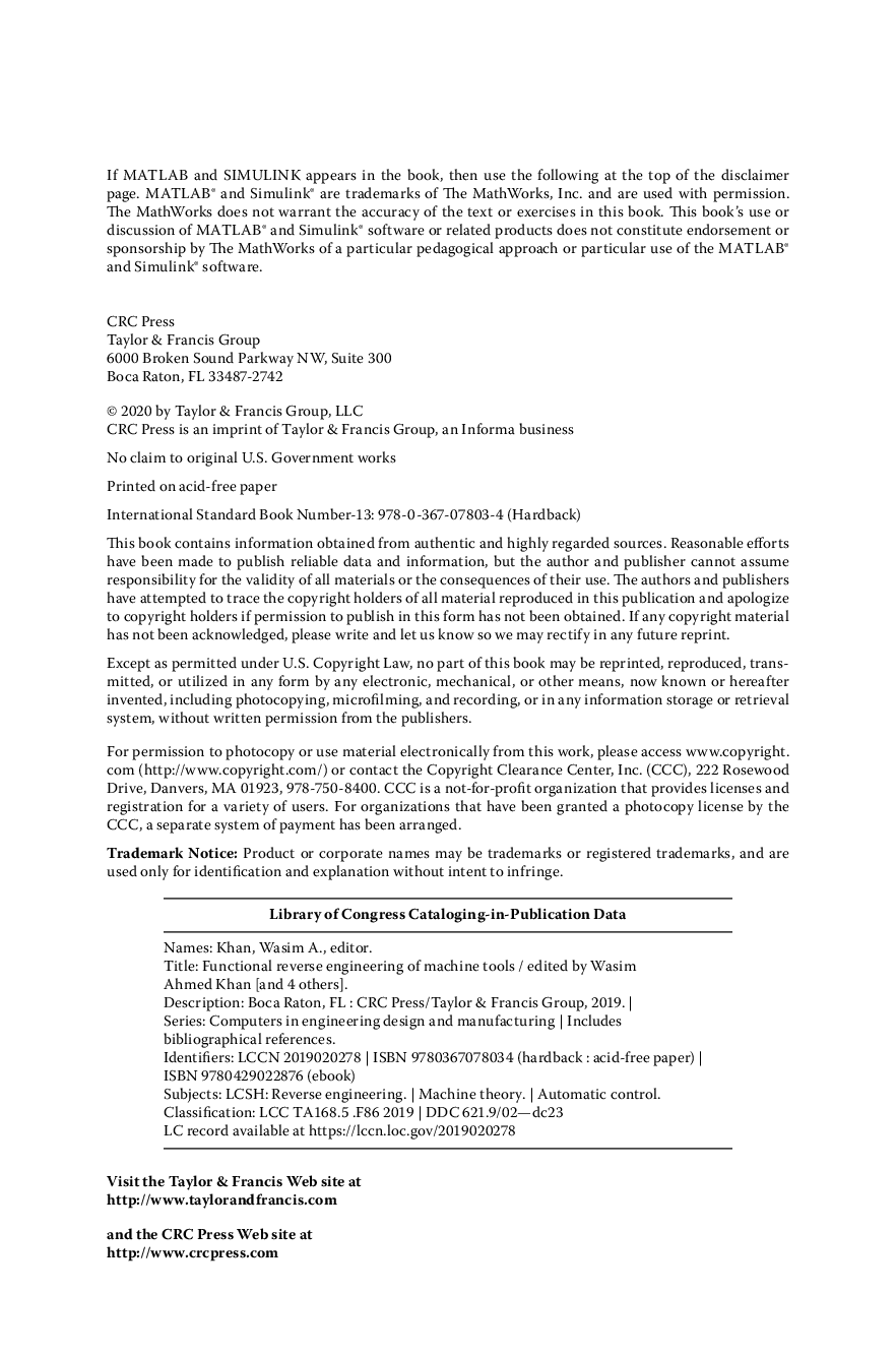 Preview page 5 of eBook [PDF] Functional Reverse Engineering of Machine Tools By Wasim Ahmed Khan