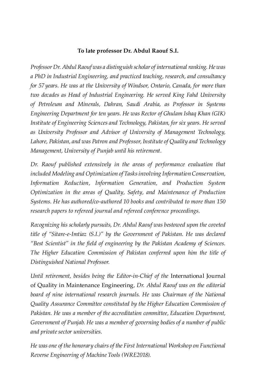 Preview page 6 of eBook [PDF] Functional Reverse Engineering of Machine Tools By Wasim Ahmed Khan