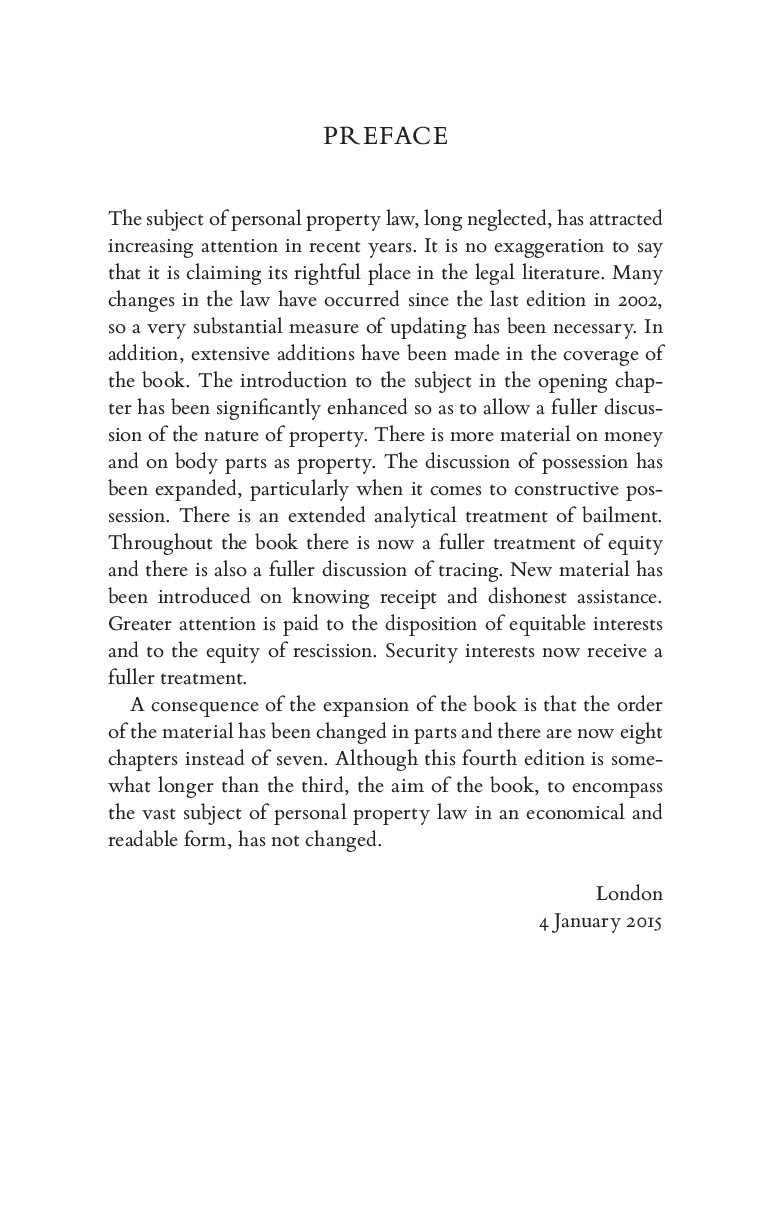 Preview page 5 of Personal Property Law 4th Edition By Michael Bridge