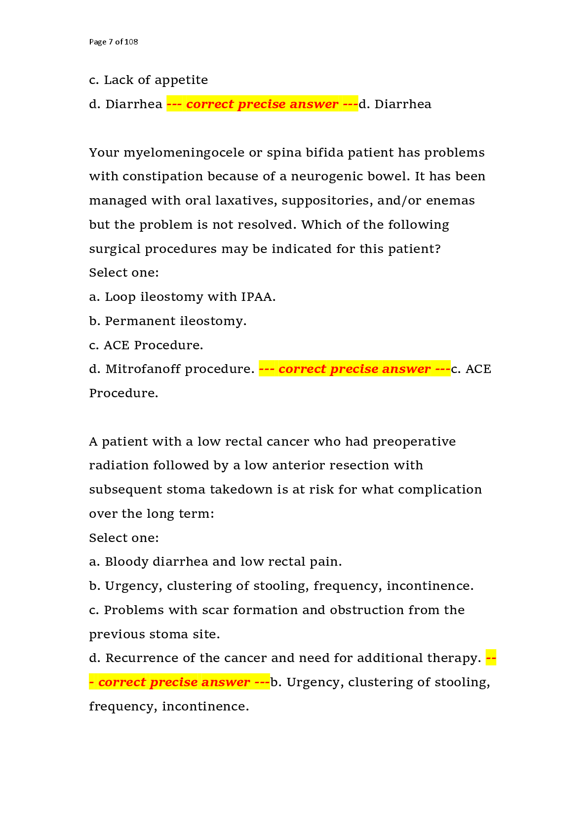 Preview page 3 of WEB WOC Ostomy Care Final Exam – WOC Nursing Certification – Complete Question Bank with Correct Answers and Rationales