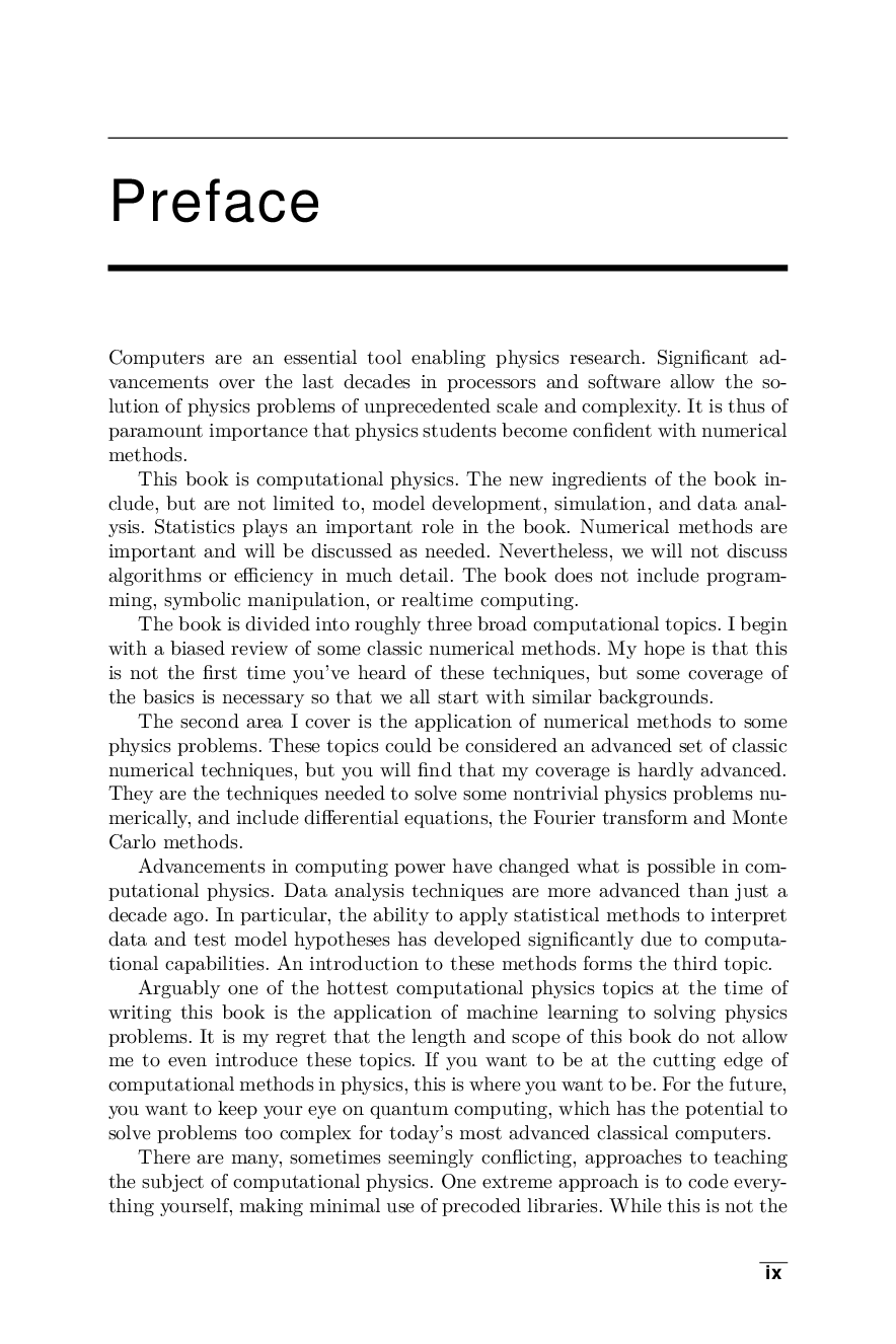 Preview page 9 of eBook [PDF] Computational Physics Using Python By Douglas M. Gingrich