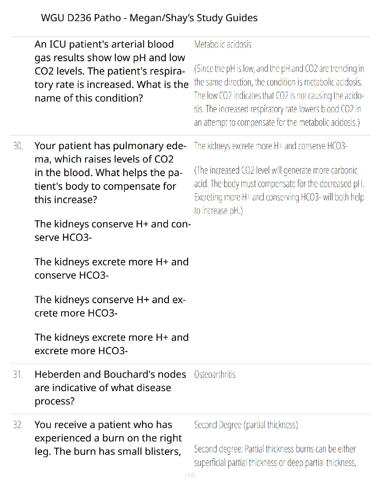 Preview page 6 of WGU D236 Pathophysiology Study Guide - Comprehensive Course Review - Verified Questions and Answers - A+ Guaranteed Exam