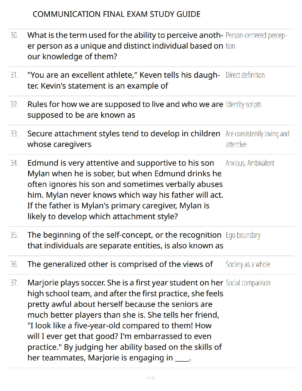 Preview page 5 of Comprehensive Study Guide - Media Theories, Interpersonal Communication, and Cultural Perspectives - Verified Questions
