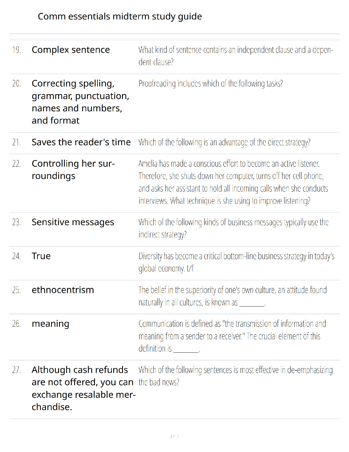 Preview page 2 of Communication Essentials Midterm Study Guide - Comprehensive Exam Review - Verified Questions and Answers - A+ Guarantee