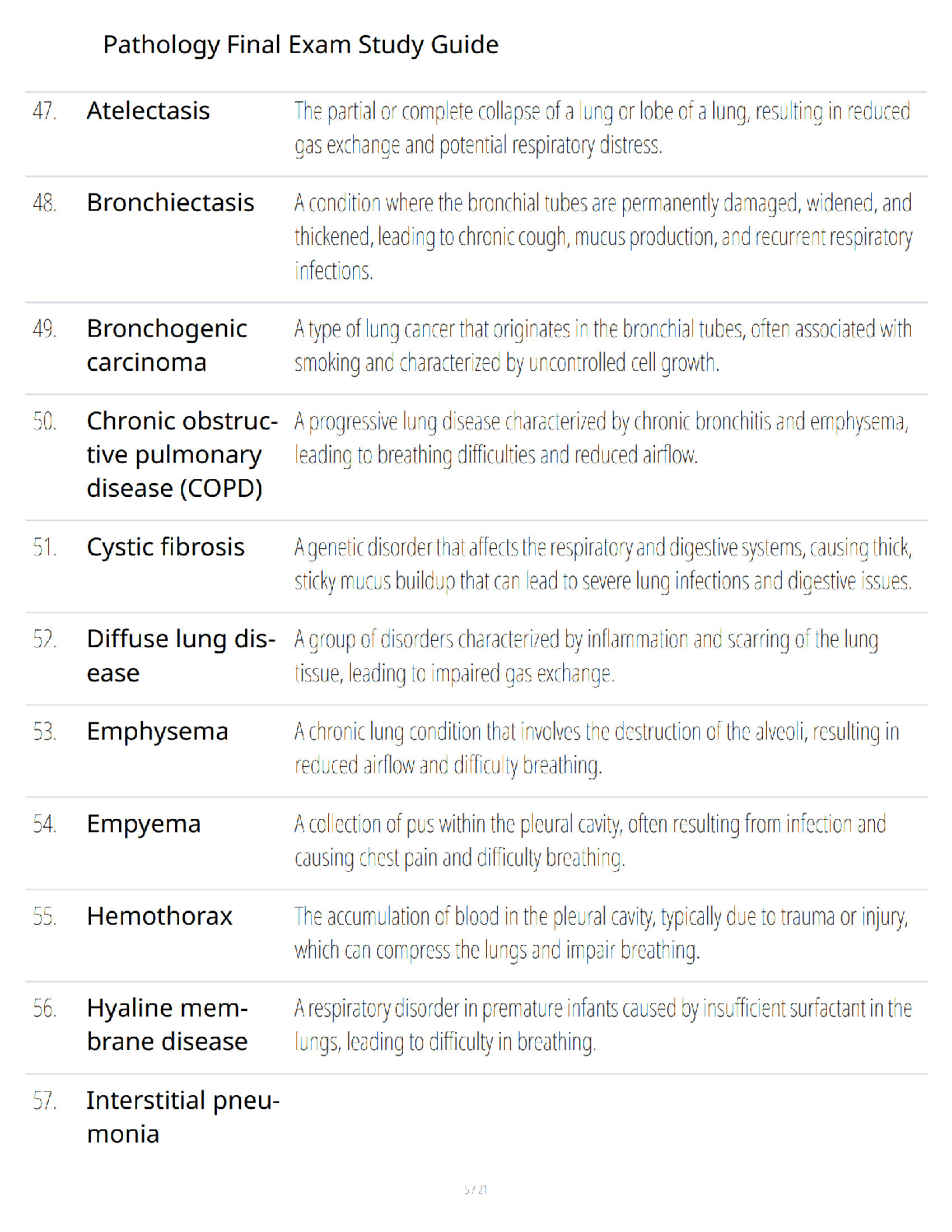 Preview page 5 of Pathology Final Exam Study Guide - Comprehensive Review - Verified Questions and Answers - A+ Guaranteed Exam Prep - Gua