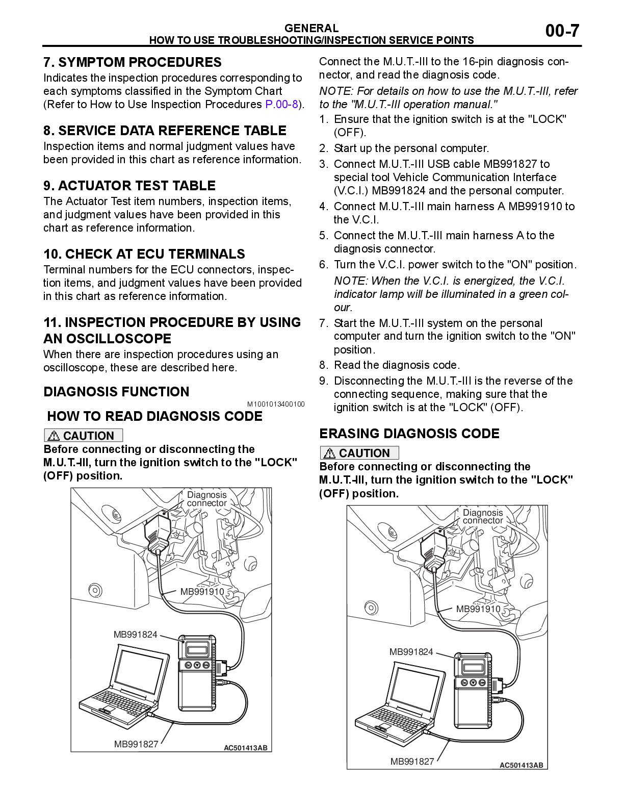 Preview page 8 of Mitsubishi Triton L200 Workshop Manual 2006-2011