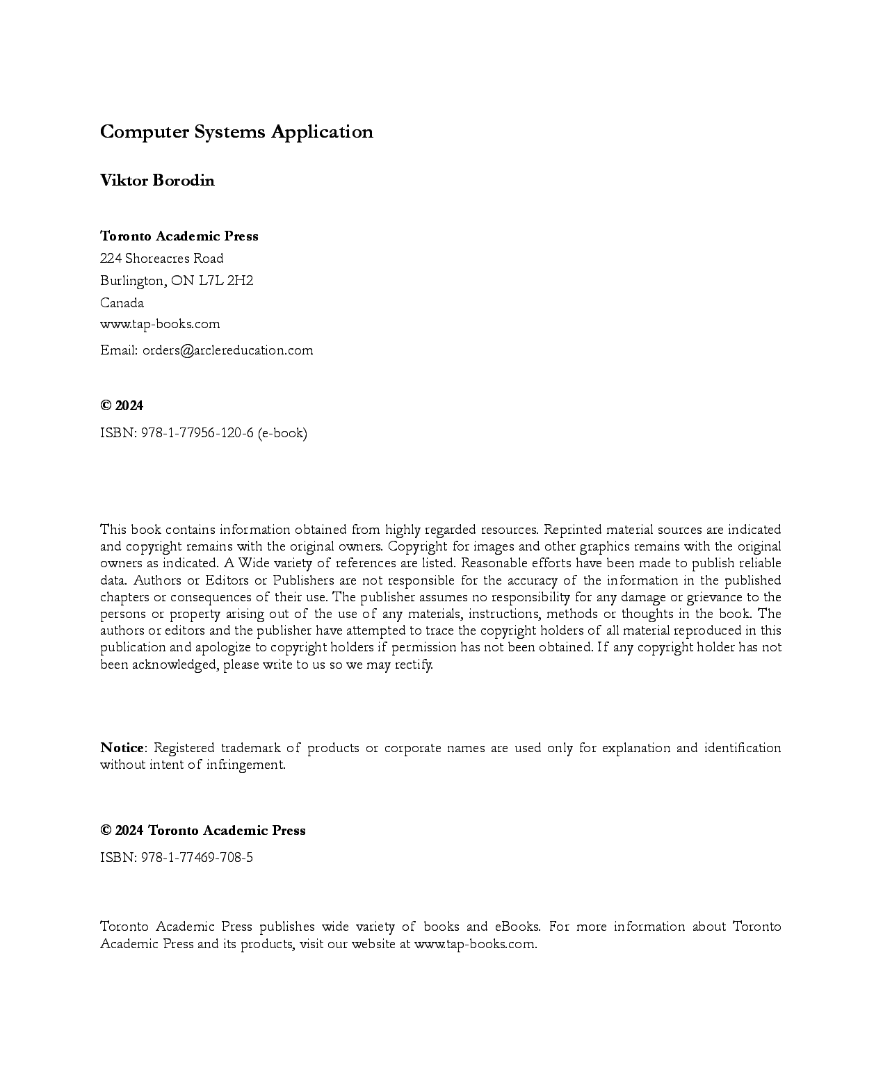 Preview page 2 of eBook PDF Computer Systems Application 1st Edition By Viktor Boradin