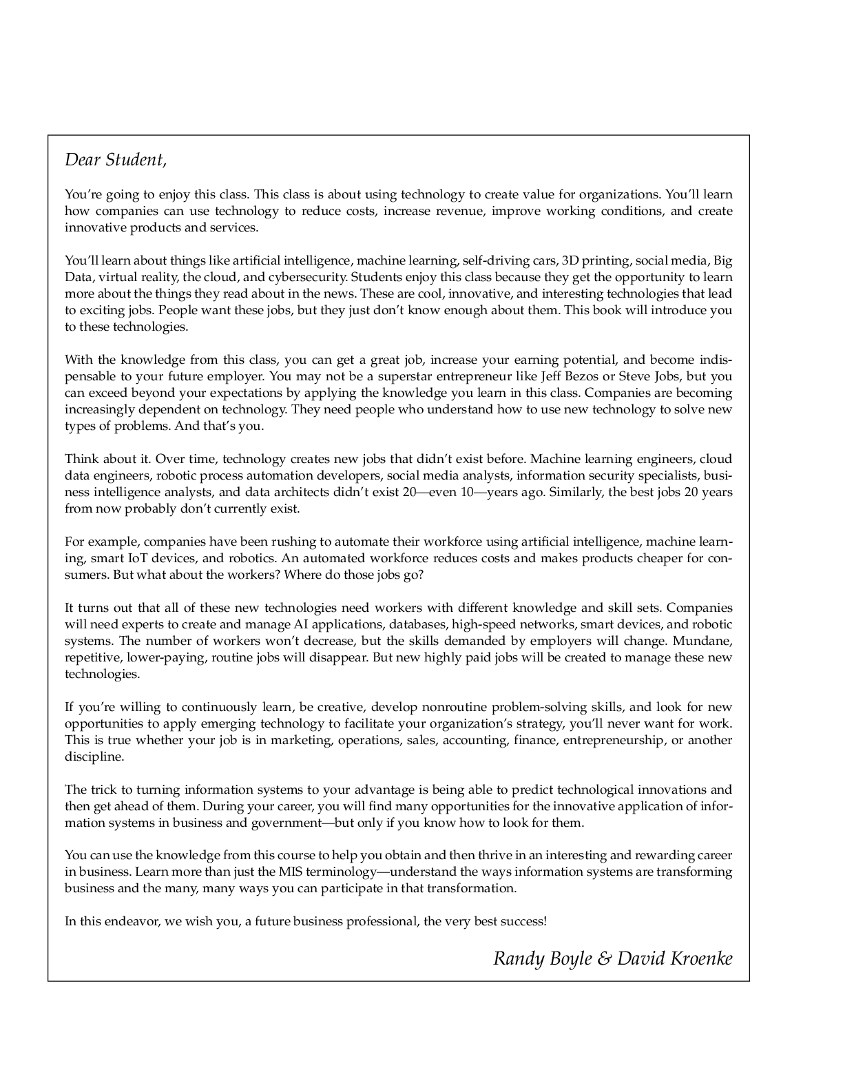 Preview page 3 of Experiencing MIS 10th Edition By David Kroenke, Randall Boyle