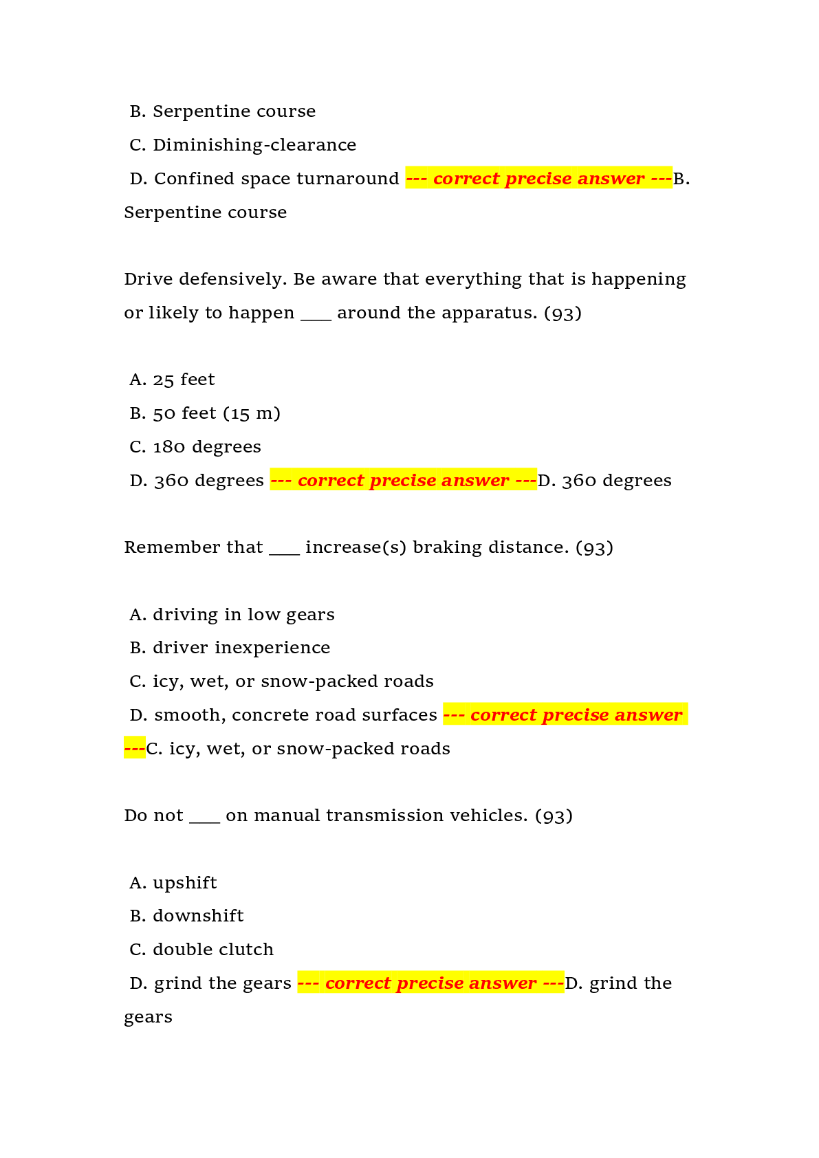 Preview page 2 of Driver/Operator IFSTA Written Test Exam Questions and Answers (DOP) Complete Practice Exam & Study Guide