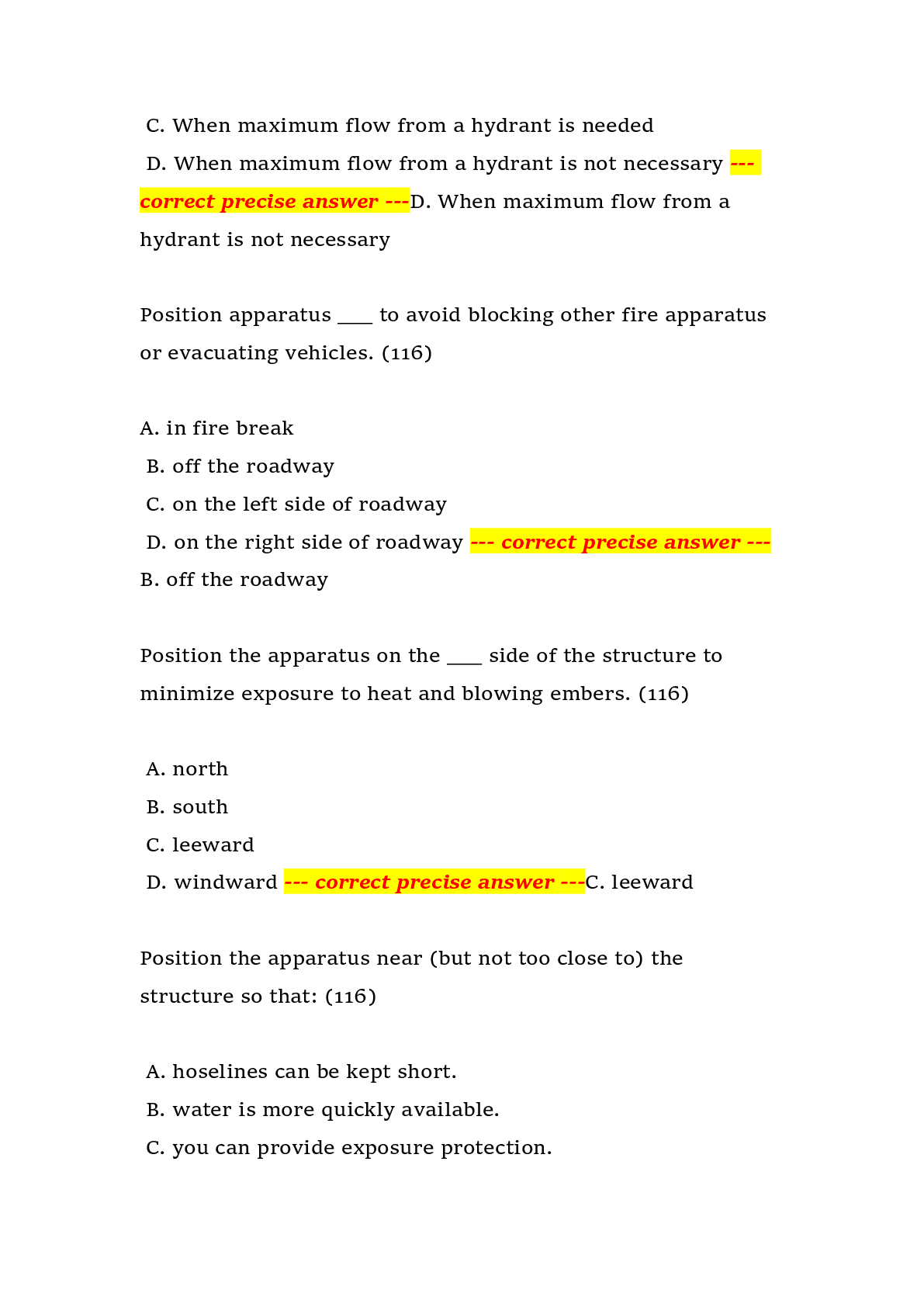 Preview page 5 of Driver/Operator IFSTA Written Test Exam Questions and Answers (DOP) Complete Practice Exam & Study Guide