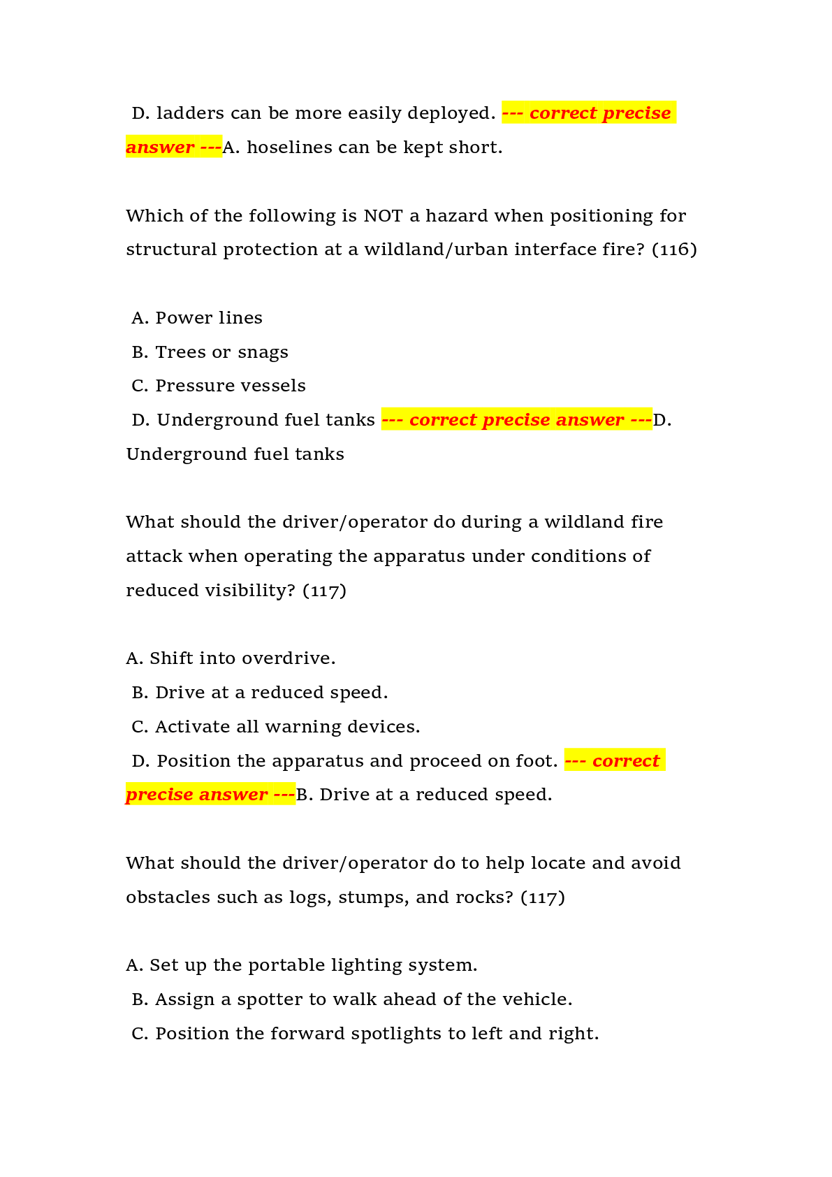 Preview page 6 of Driver/Operator IFSTA Written Test Exam Questions and Answers (DOP) Complete Practice Exam & Study Guide