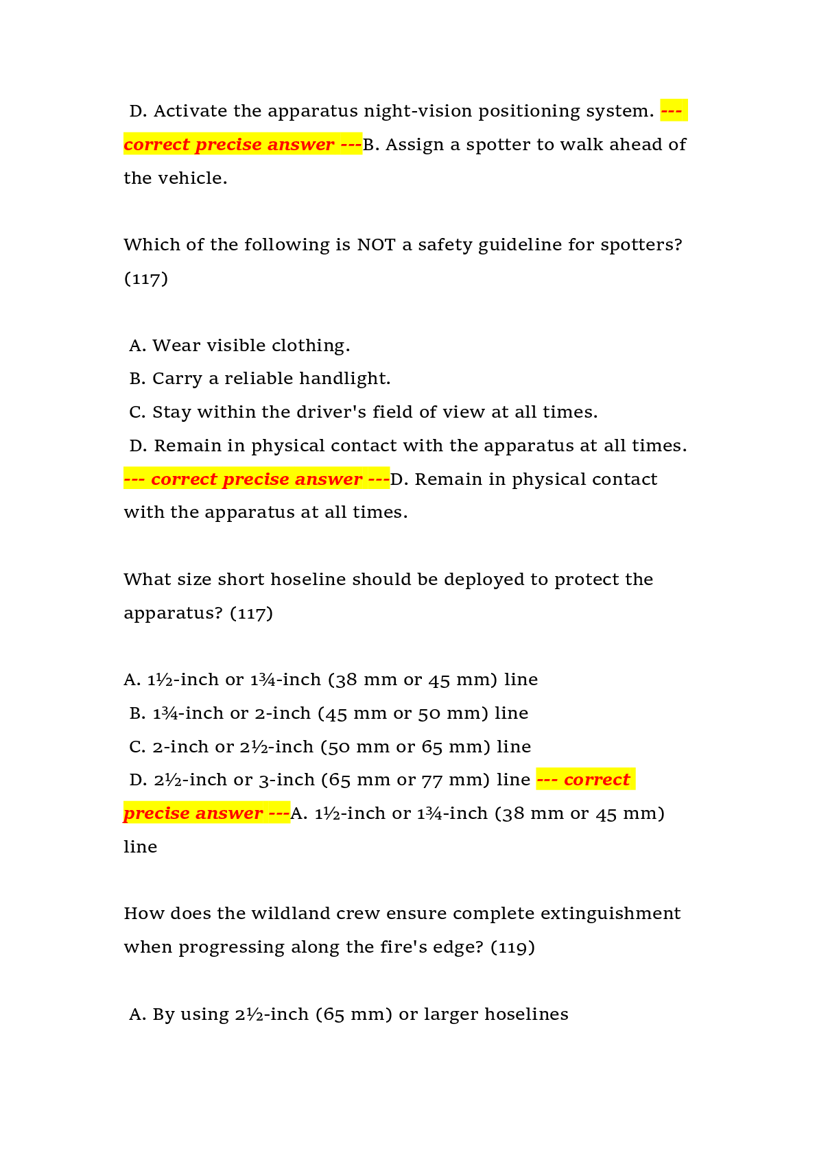 Preview page 7 of Driver/Operator IFSTA Written Test Exam Questions and Answers (DOP) Complete Practice Exam & Study Guide