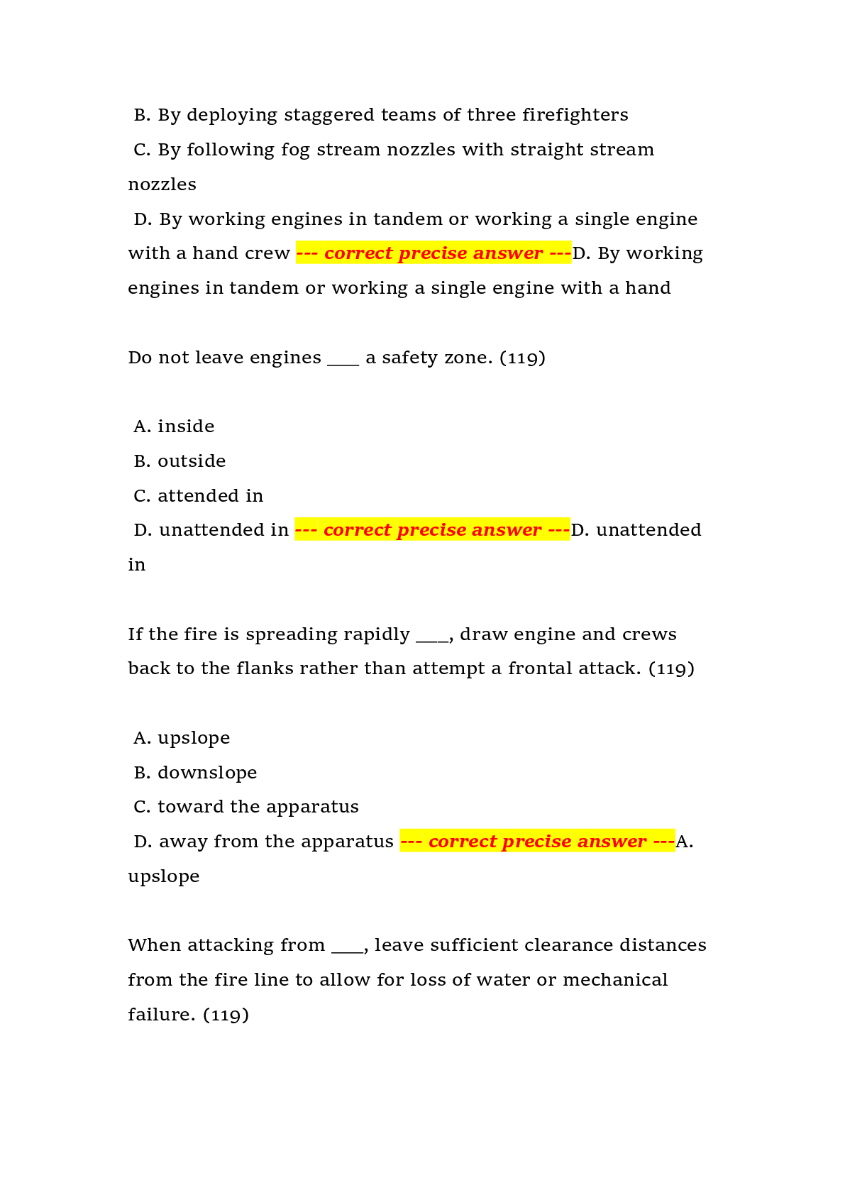 Preview page 8 of Driver/Operator IFSTA Written Test Exam Questions and Answers (DOP) Complete Practice Exam & Study Guide