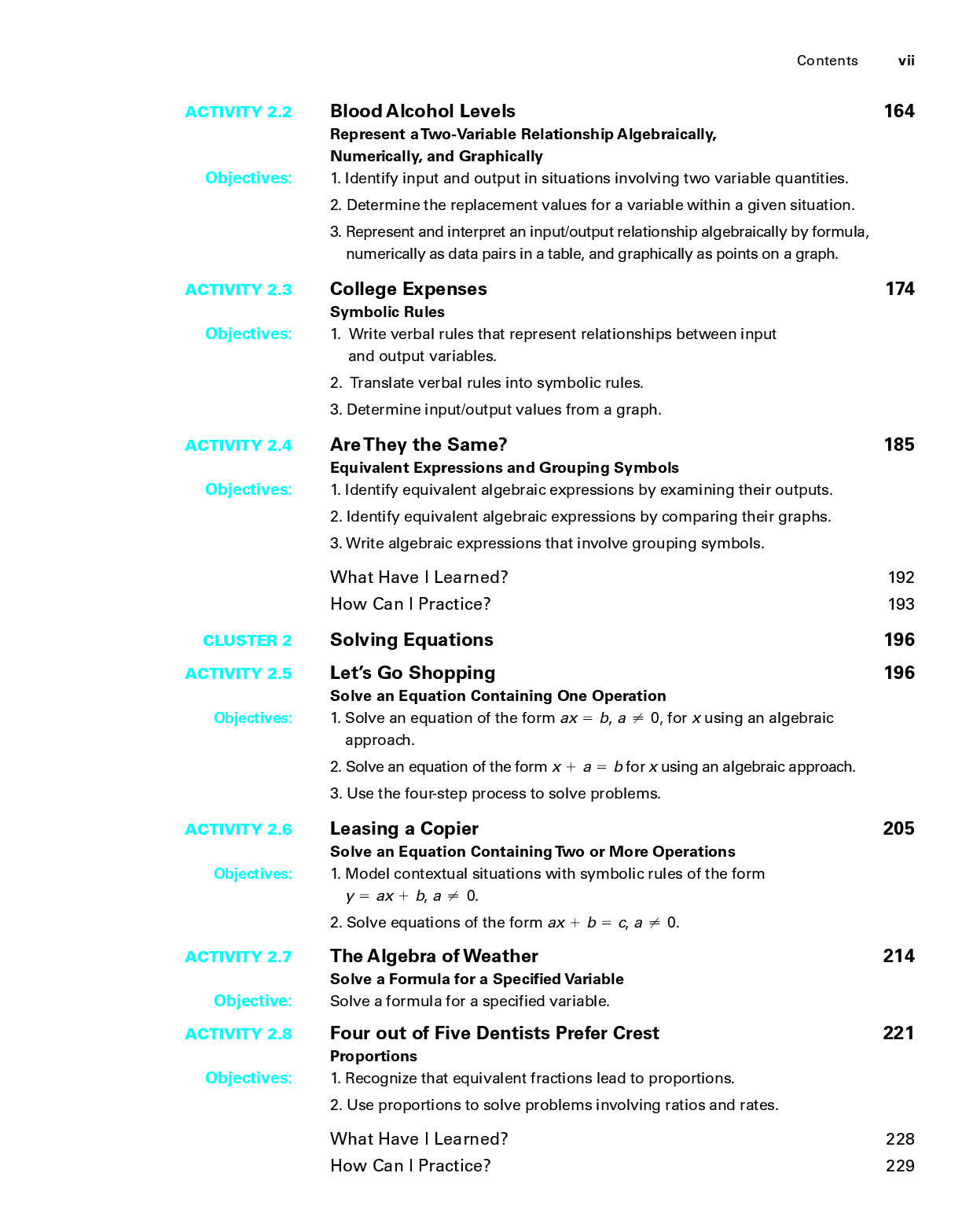 Preview page 8 of eBook PDF Mathematics in Action An Introduction to Algebraic Graphical and Numerical Problem Solving 6th Edition By Cons