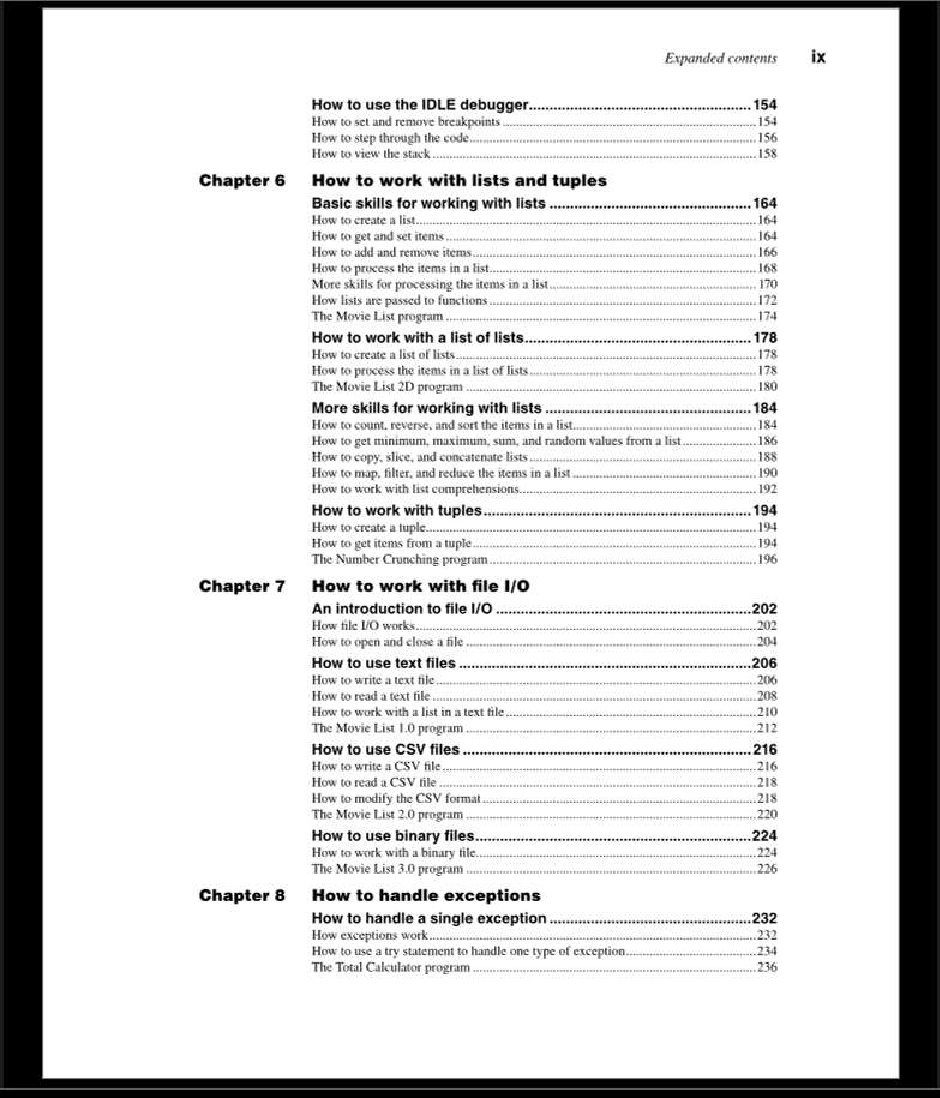 Preview page 8 of eBook PDF Murach's Python Programming 2nd Edition By Joel Murach, Michael Urban