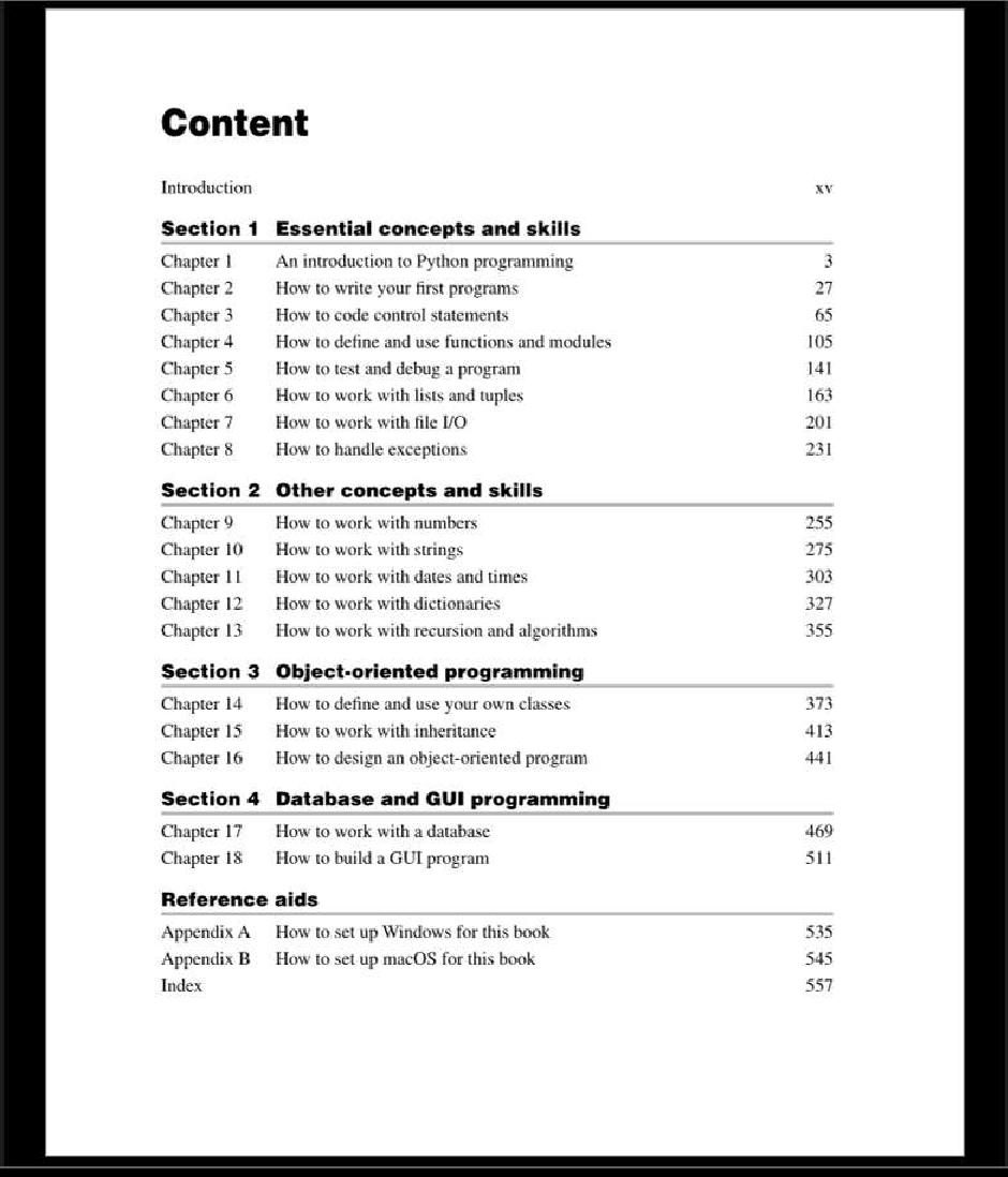 Preview page 6 of eBook PDF Murach's Python Programming 2nd Edition By Joel Murach, Michael Urban