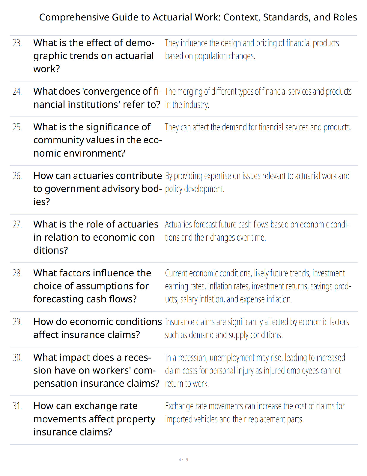 Preview page 4 of Comprehensive Guide to Actuarial Work - Context, Standards, and Roles - 2026 Updated Verified Questions and Answers - A+