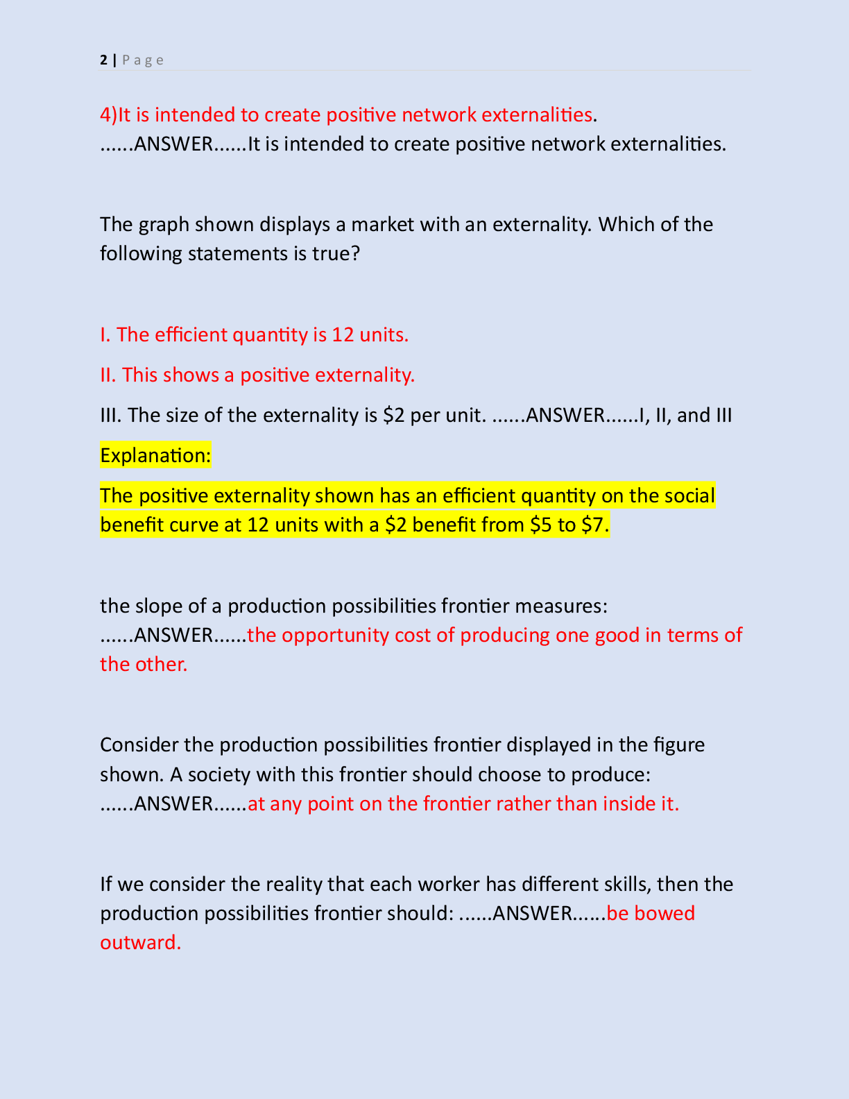 Preview page 2 of ECON 200 FINAL EXAM STUDY GUIDE COMPLETE  QUESTIONS AND CORRECT ANSWERS (VERIFIED  ANSWERS) |ALREADY GRADED A+||BRAND  N