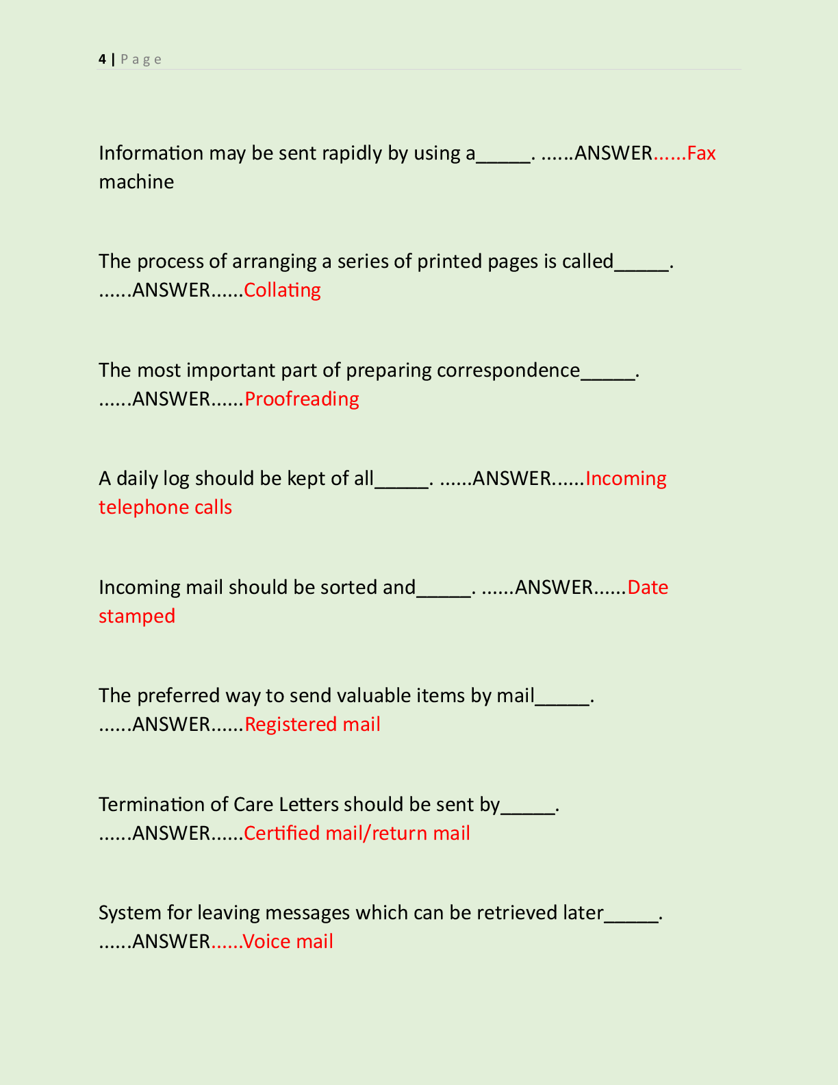 Preview page 4 of CCBMA ADMINISTRATIVE 2026 CERTIFICATION  EVALUATION PAPER QUESTIONS WITH ANSWERS  GRADED A+