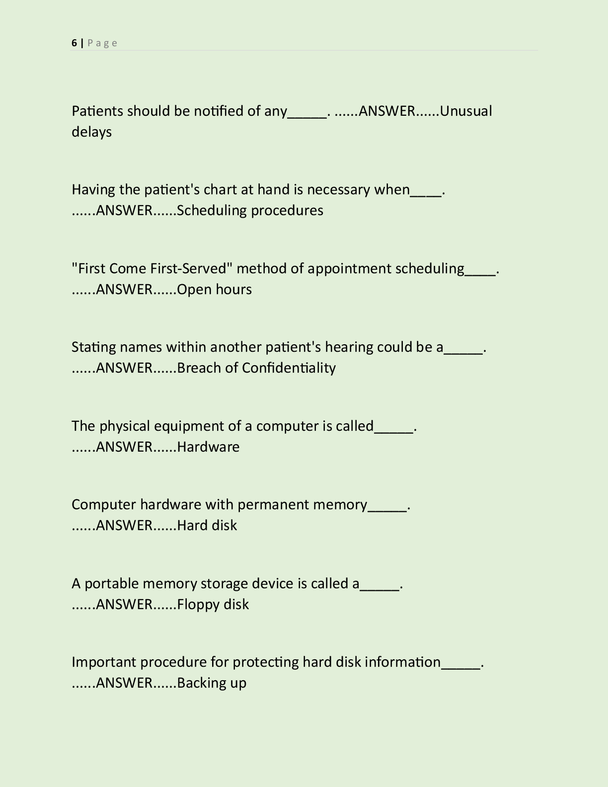 Preview page 6 of CCBMA ADMINISTRATIVE 2026 CERTIFICATION  EVALUATION PAPER QUESTIONS WITH ANSWERS  GRADED A+