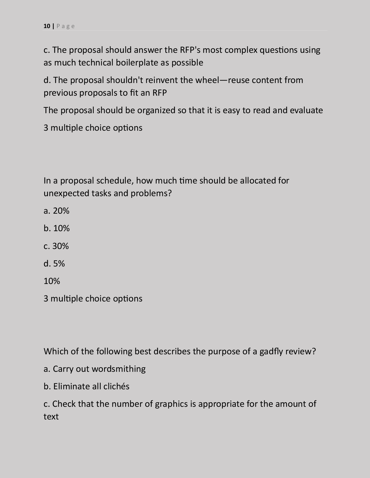 Preview page 10 of APMP Foundation-Level Certification EXAM, QUESTIONS  WITH ACCURATE ANSWERS | MULTIPLE CHOICES  |!!|100% Verified solutio