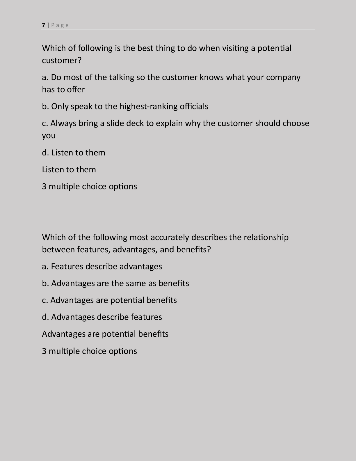 Preview page 7 of APMP Foundation-Level Certification EXAM, QUESTIONS  WITH ACCURATE ANSWERS | MULTIPLE CHOICES  |!!|100% Verified solutio