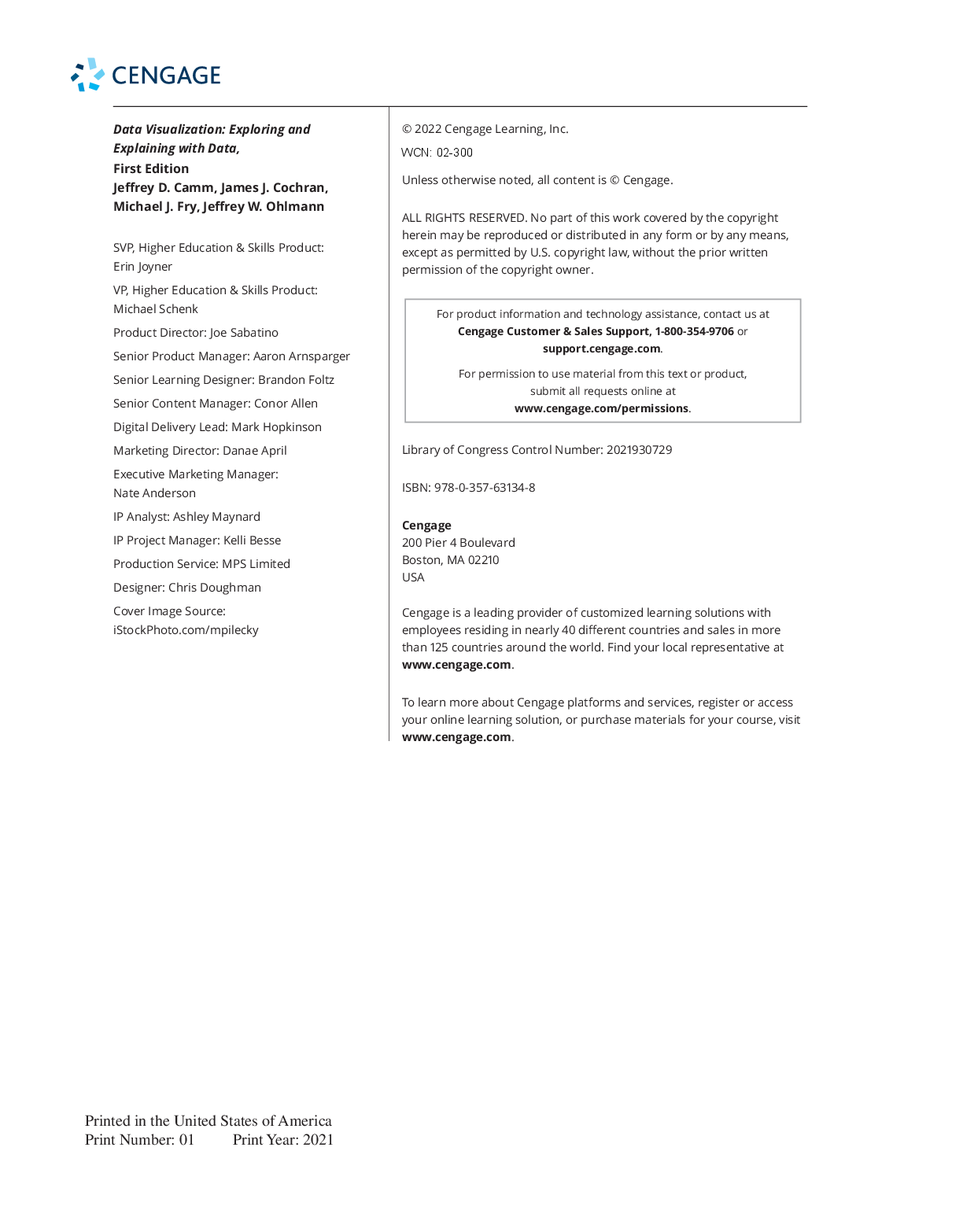 Preview page 3 of eBook [PDF] Data Visualization Exploring and Explaining with Data 1st Edition By Jeffrey D. Camm, James J. Cochran