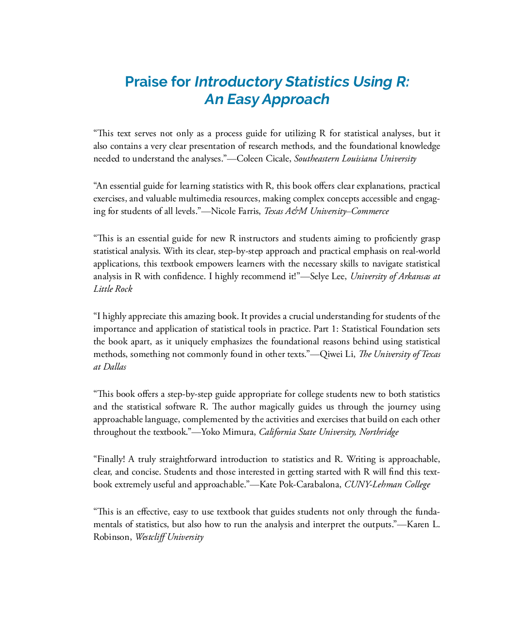 Preview page 2 of eBook [PDF] Introductory Statistics Using R An Easy Approach By Herschel Knapp