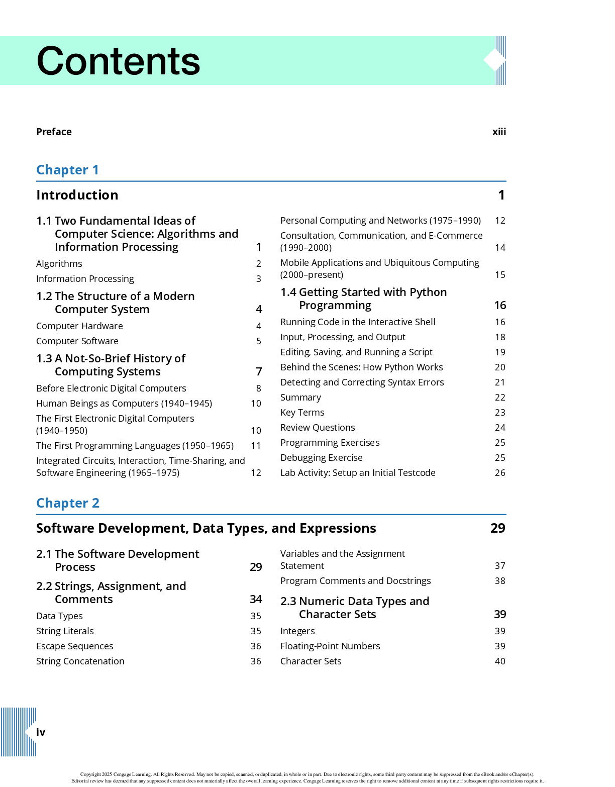 Preview page 3 of eBook [PDF] Python Programming for Engineers and Scientists 1st Edition By Cengage Learning