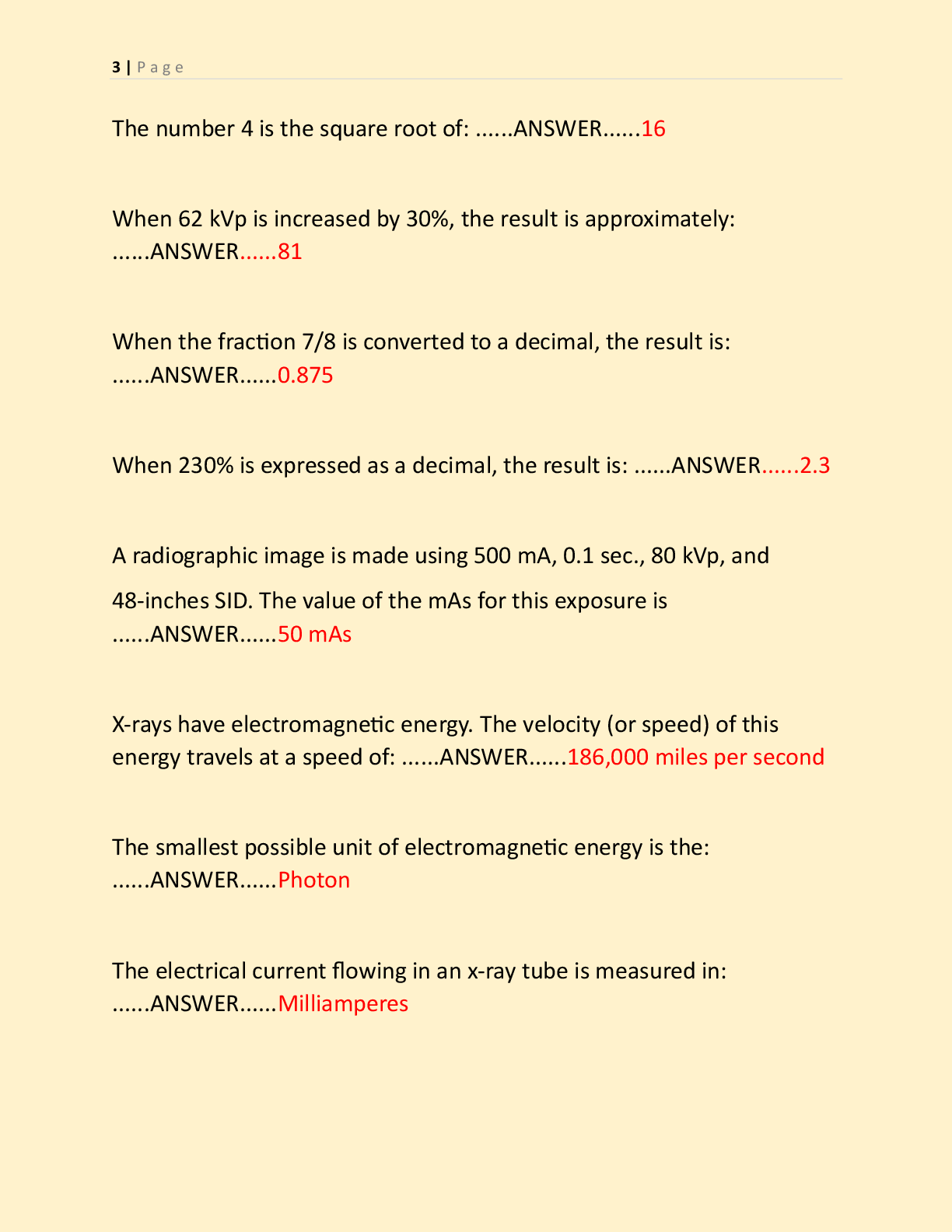 Preview page 3 of BXMO EXAM AND PRACTICE EXAM NEWEST 2026 TEST  BANK| BASIC X-RAY MACHINE OPERATOR  CERTIFICATION EXAM PREP WITH COMPLETE
