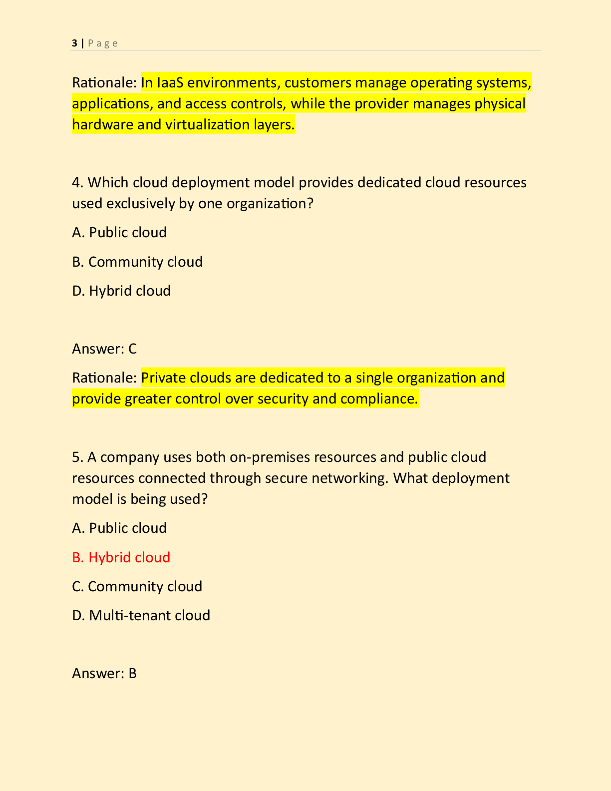 Preview page 3 of WGU E025 OBJECTIVE ASSESSMENT NEWEST 2026  ACTUAL EXAM| E025 CLOUD AND NETWORK SECURITY  MODELS OA EXAM WITH EXAM QUESTI