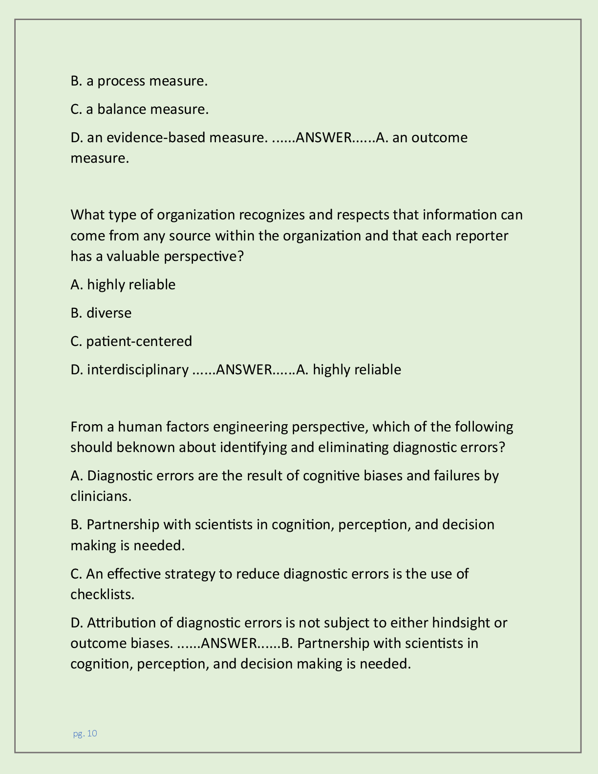 Preview page 6 of CERTIFIED PROFESSIONAL IN PATIENT SAFETY (CPPS)  EXAM AND PRACTICE EXAM NEWEST 2026 TEST BANK|  CPPS EXAM PREP WITH COMP