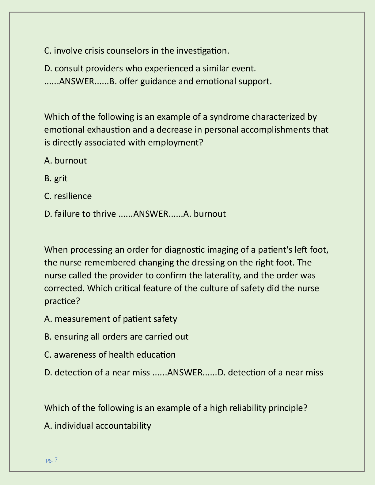 Preview page 3 of CERTIFIED PROFESSIONAL IN PATIENT SAFETY (CPPS)  EXAM AND PRACTICE EXAM NEWEST 2026 TEST BANK|  CPPS EXAM PREP WITH COMP