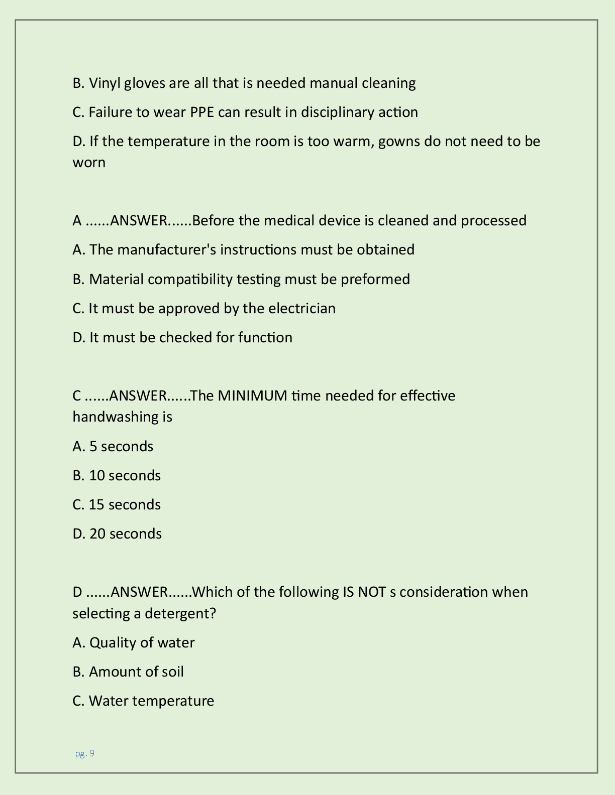 Preview page 2 of STERILE PROCESSING EXAM AND PRACTICE EXAM  NEWEST 2026 TEST BANK| STERILE PROCESSING  CERTIFICATION EXAM PREP WITH COMPL
